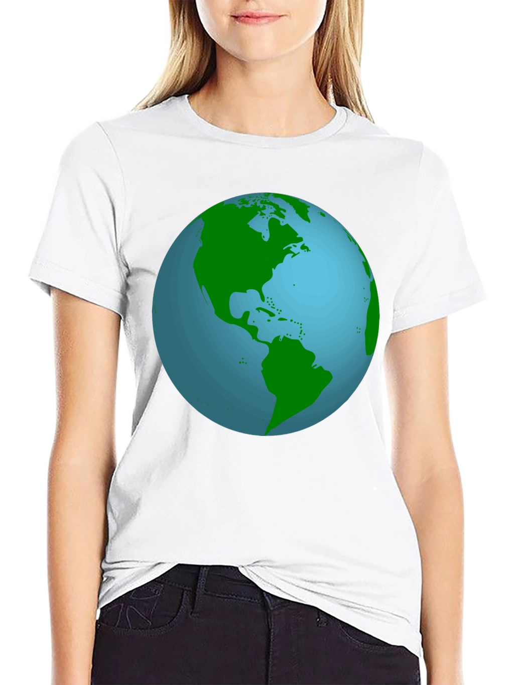Earth Graphic T-Shirt - Black Crew Neck Tee