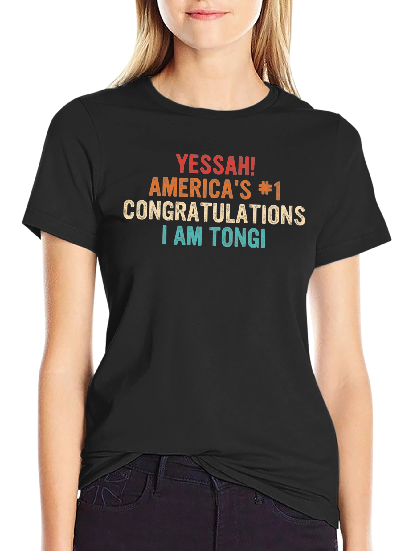 Yessah! I Am Tongi Americas #1 Congratulations Black T-Shirt