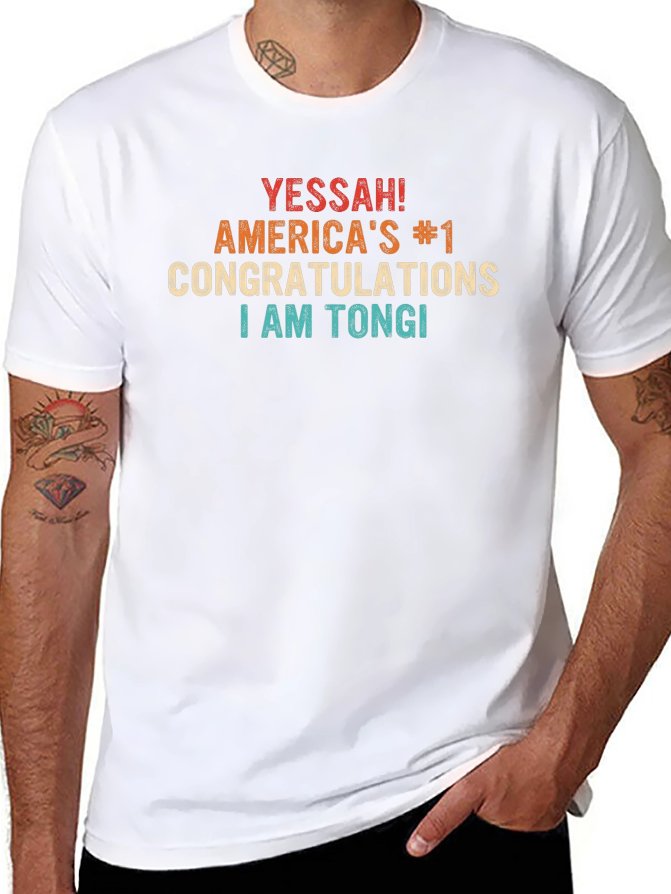 Yessah! I Am Tongi Americas #1 Congratulations Black T-Shirt