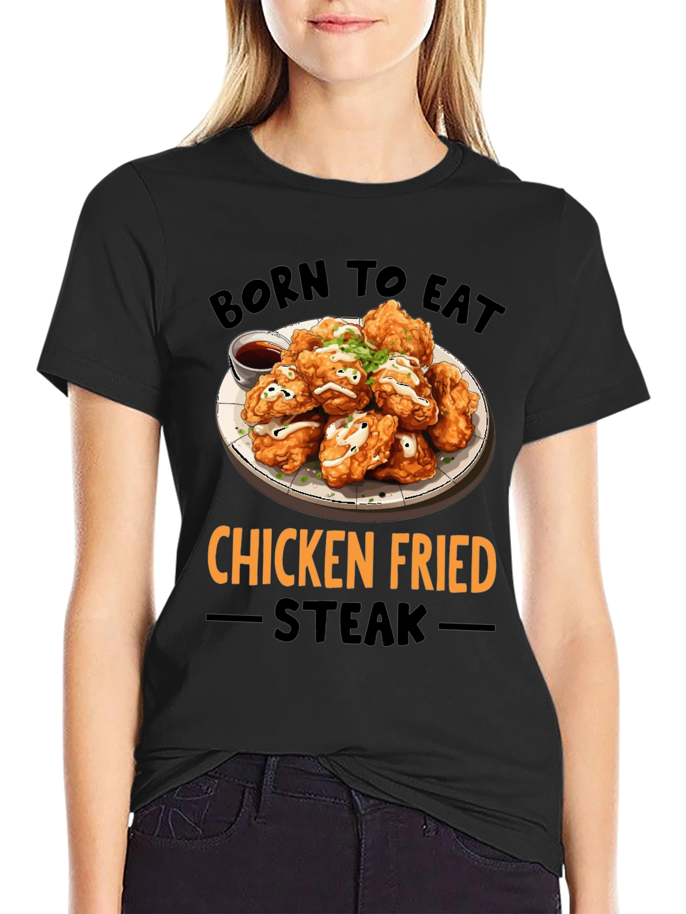 Born To Eat Chicken Fried Steak T-Shirt