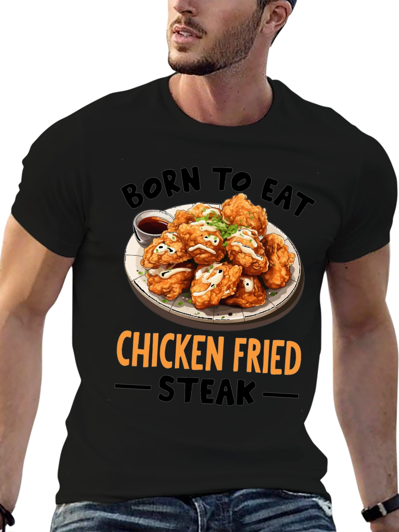 Born To Eat Chicken Fried Steak T-Shirt