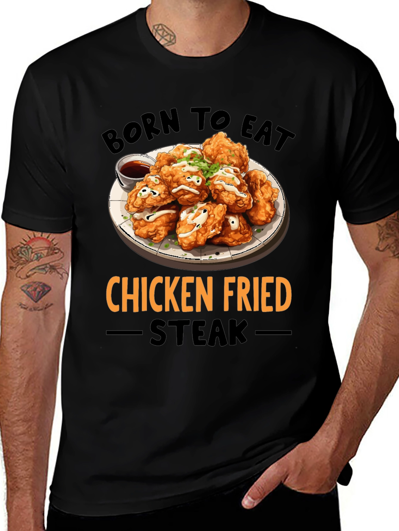 Born To Eat Chicken Fried Steak T-Shirt
