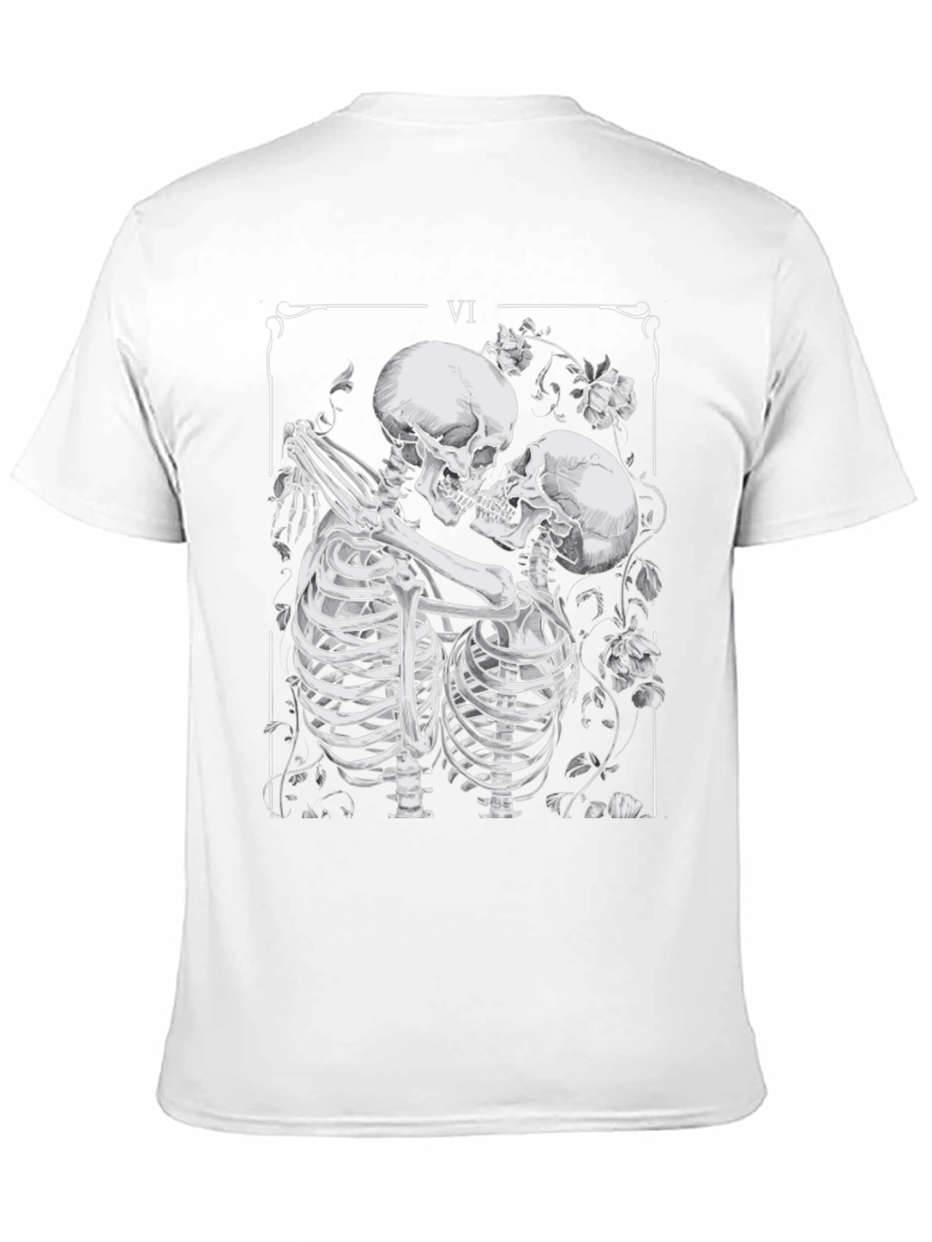 Skeleton Lovers Tarot Card Graphic T-Shirt