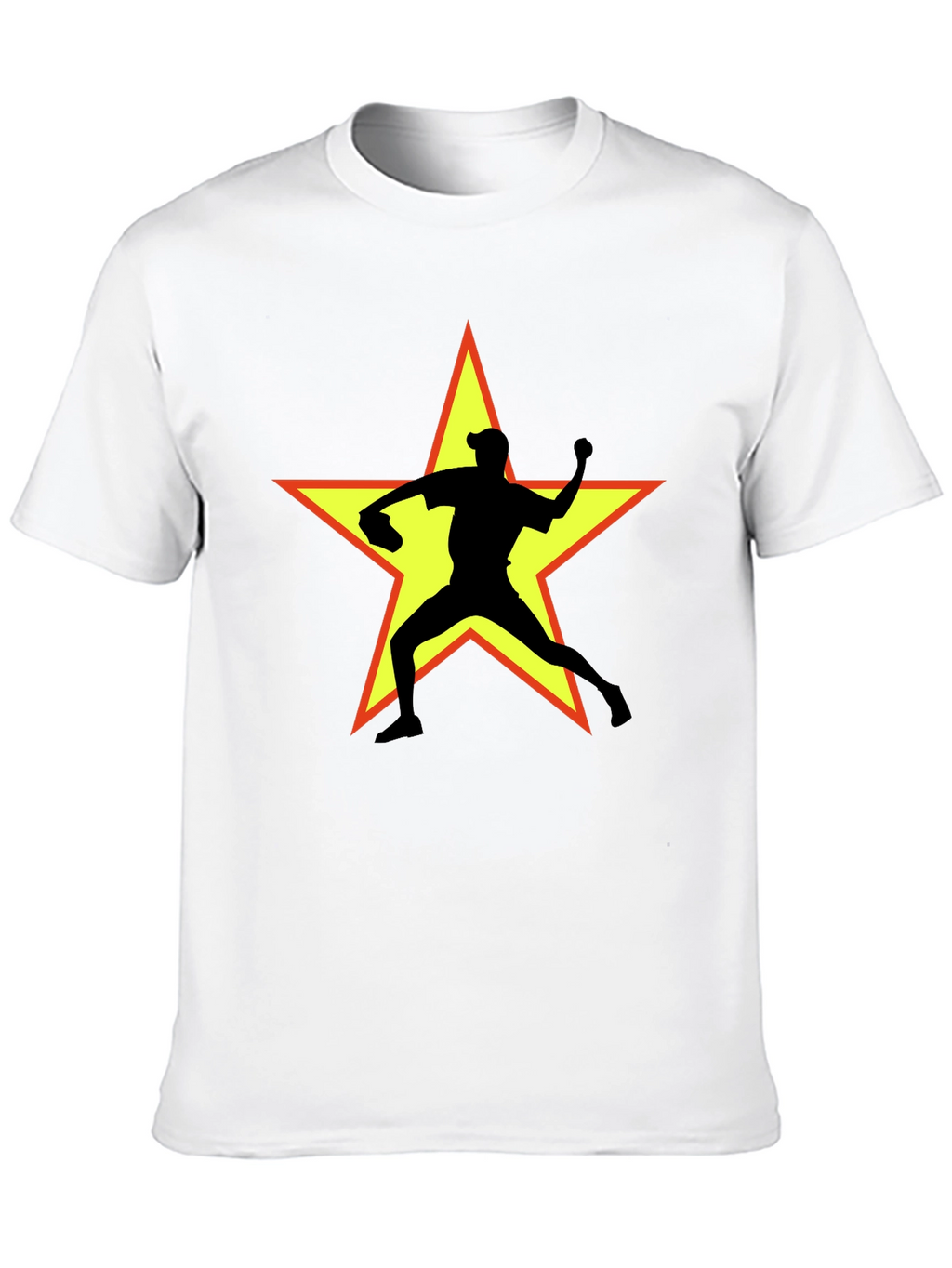 Star Pitcher Graphic T-Shirt - Black