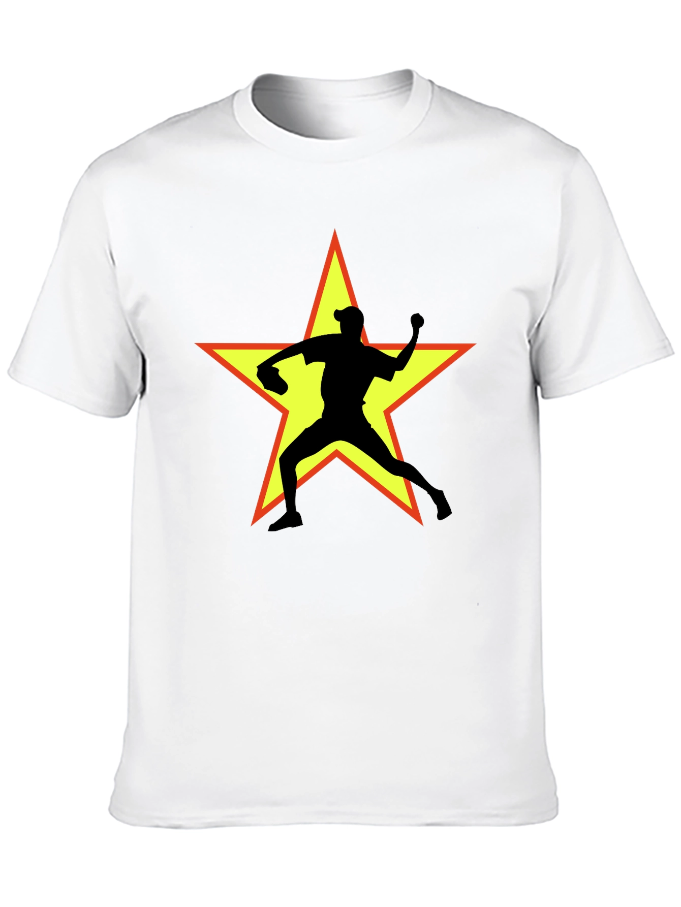 Star Pitcher Graphic T-Shirt - Black