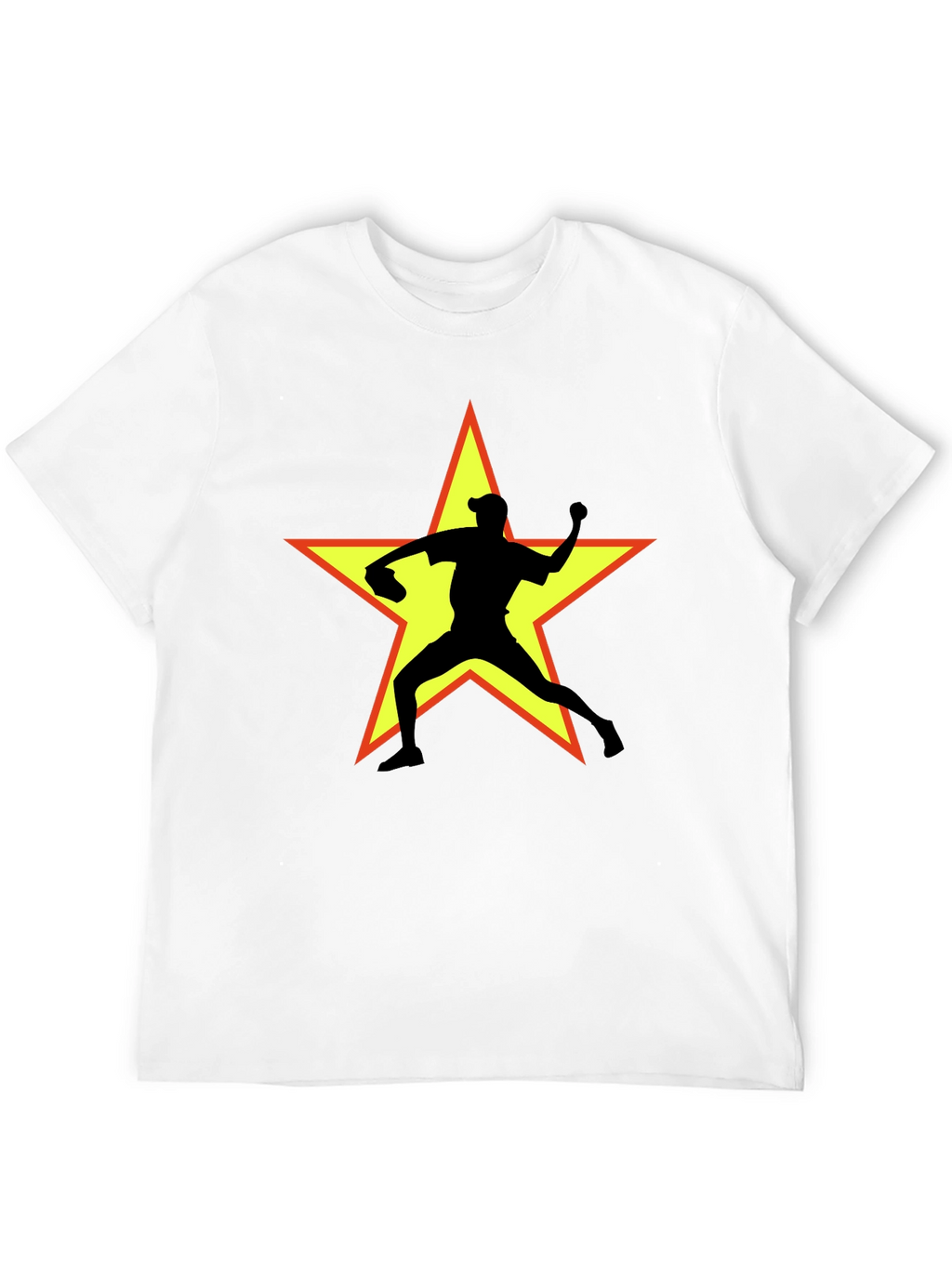 Star Pitcher Graphic T-Shirt - Black