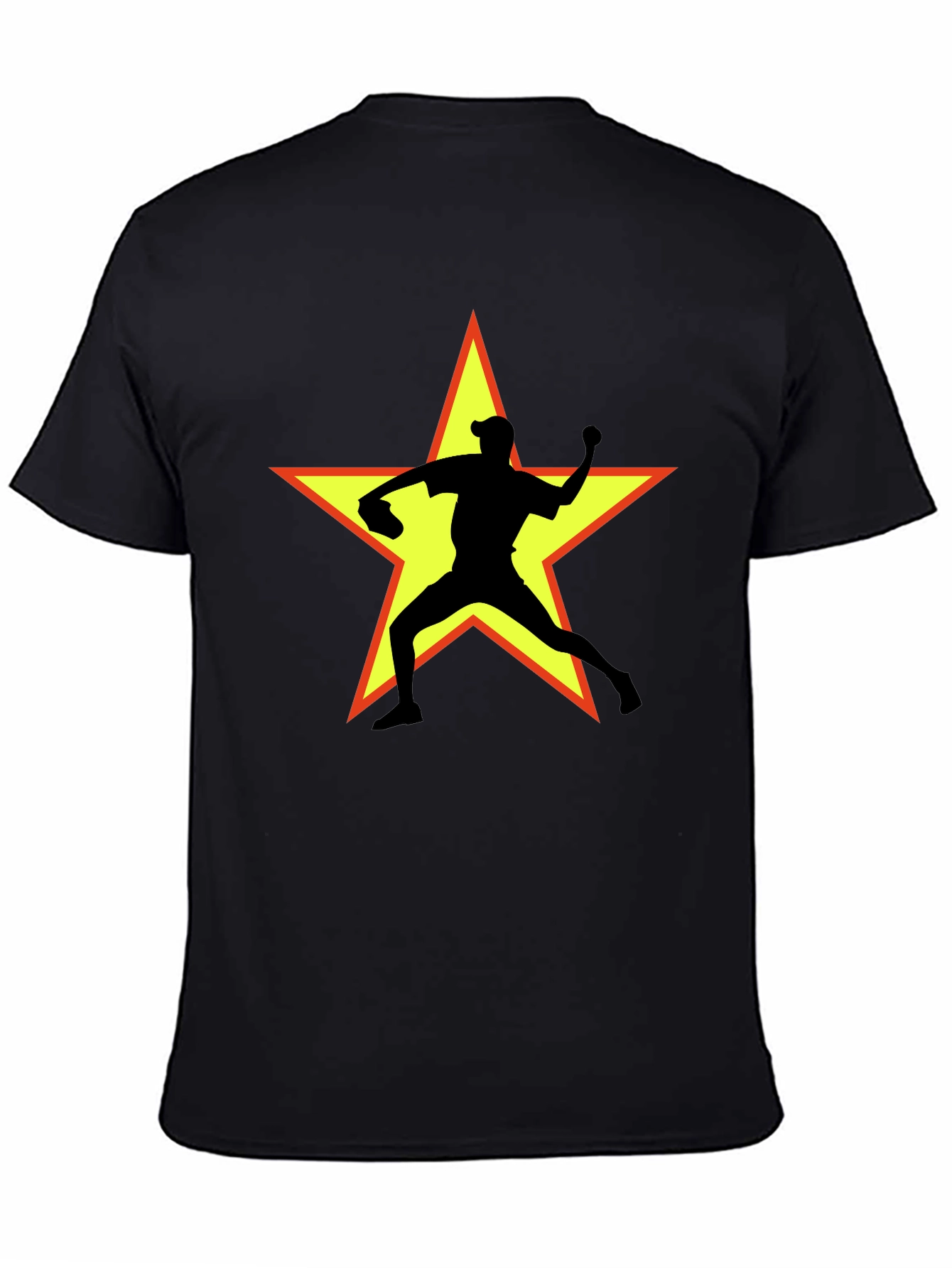 Star Pitcher Graphic T-Shirt - Black