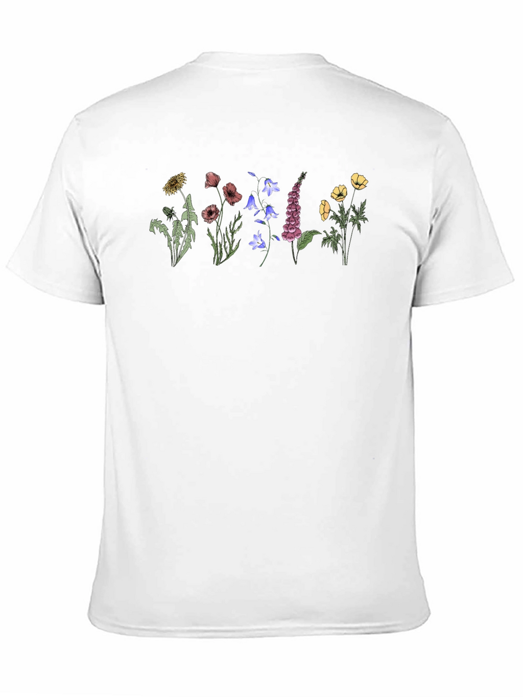 Botanical Print Black T-Shirt