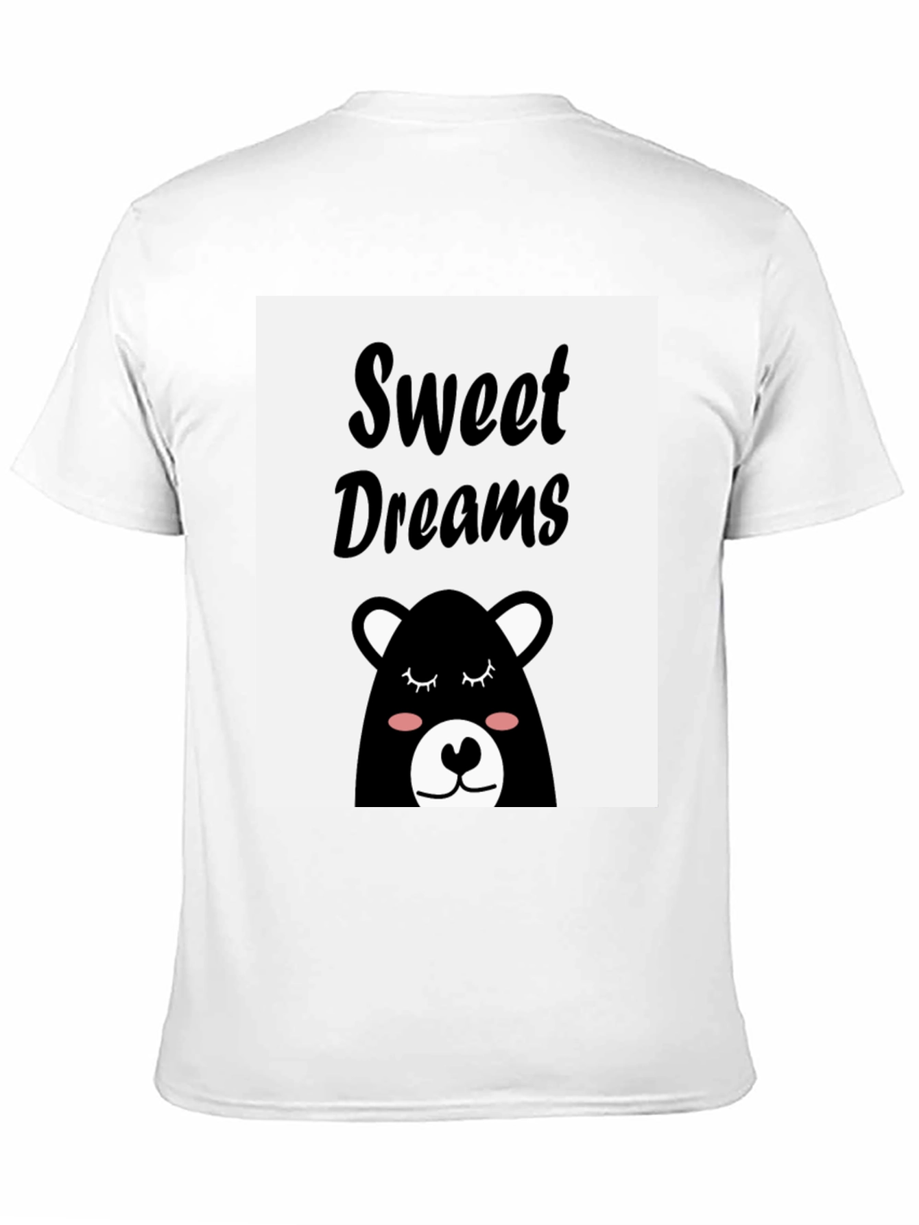 Sweet Dreams Bear Graphic Tee - Black