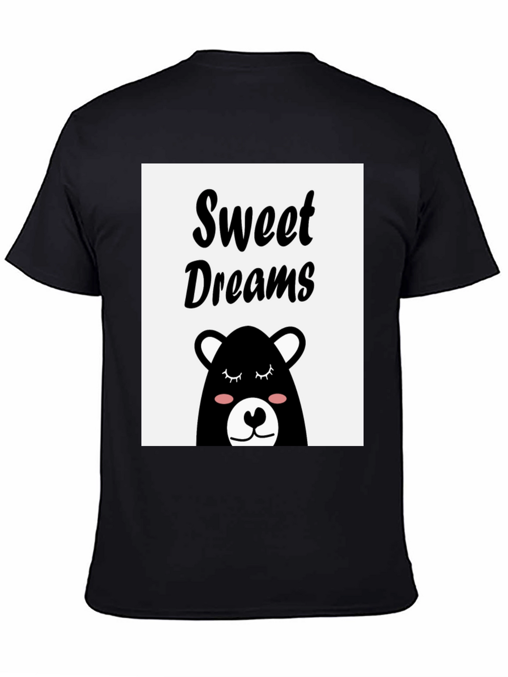 Sweet Dreams Bear Graphic Tee - Black