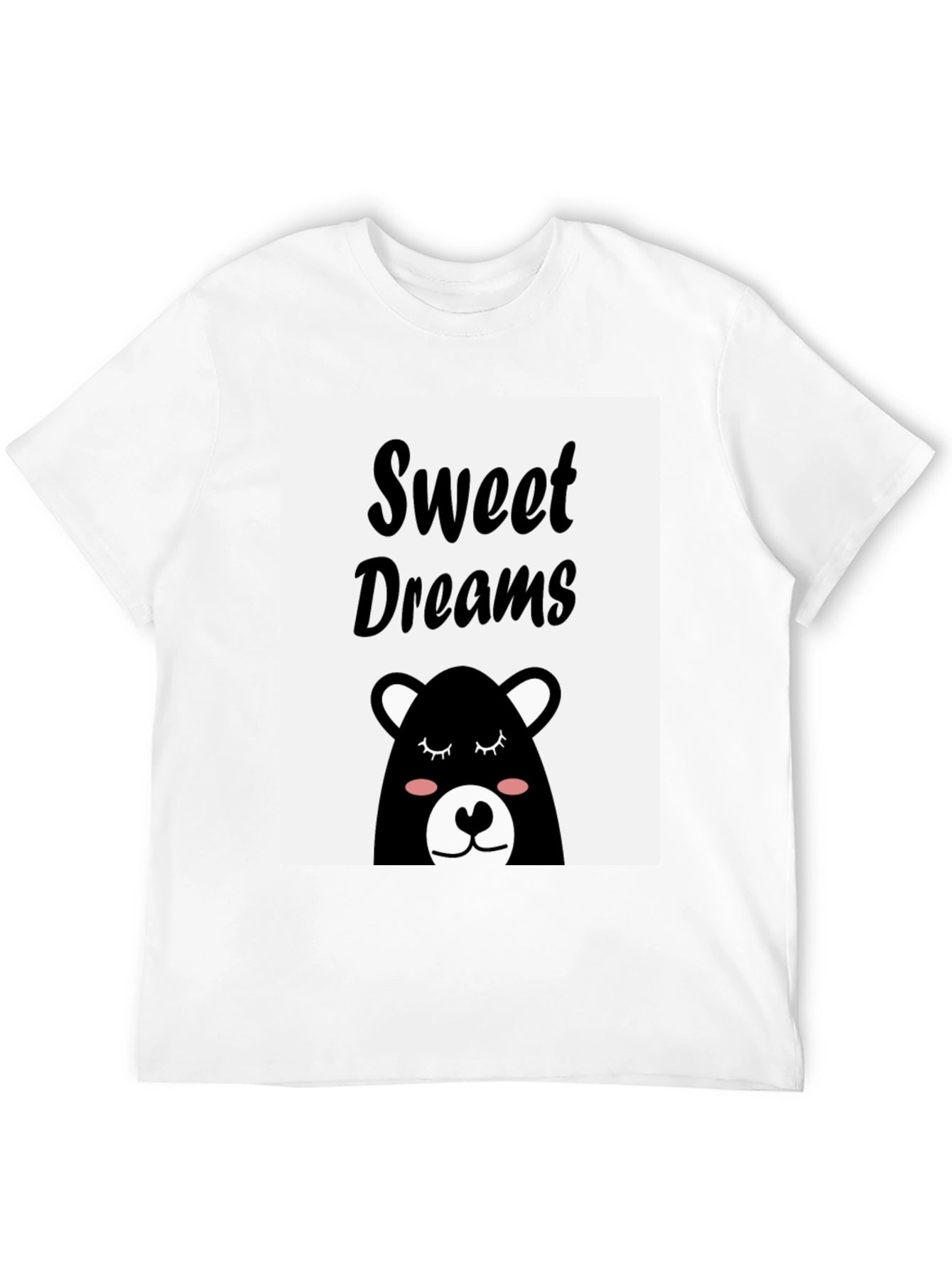 Sweet Dreams Bear Graphic Tee - Black