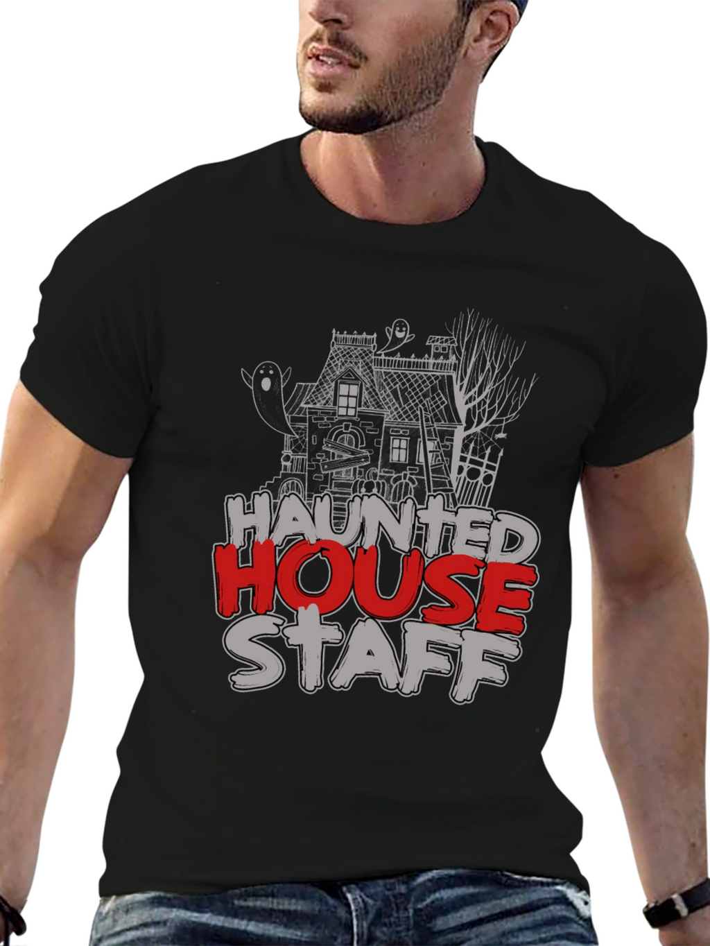 Haunted House Staff Halloween T-Shirt