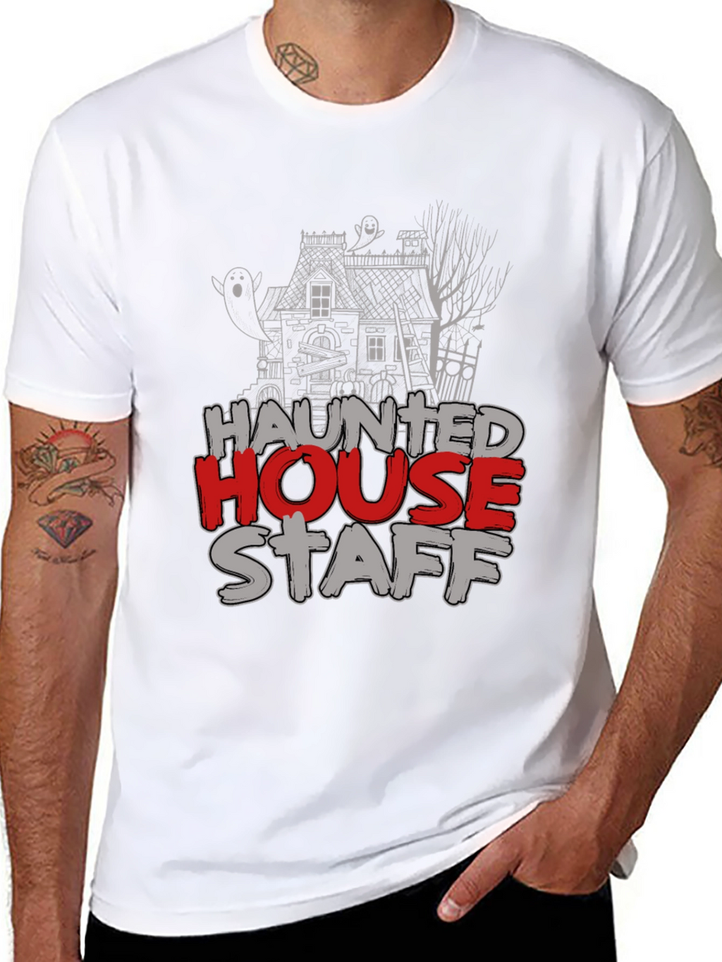 Haunted House Staff Halloween T-Shirt