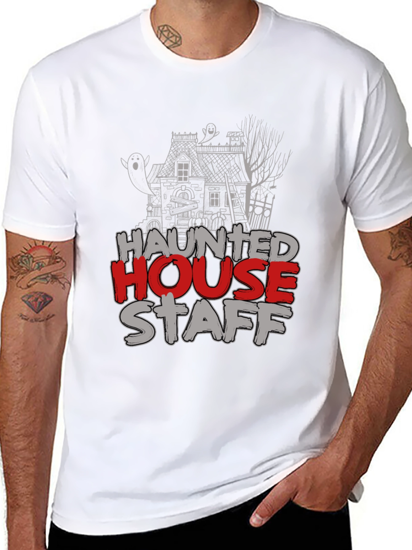 Haunted House Staff Halloween T-Shirt