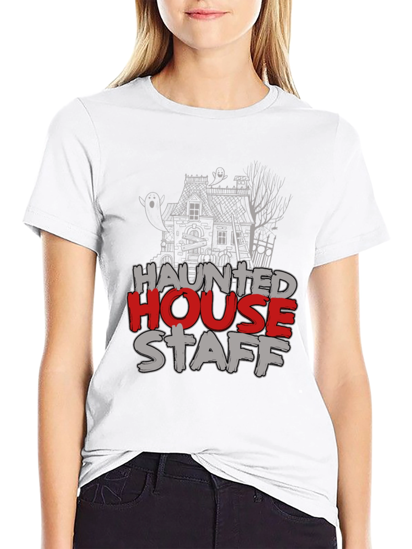 Haunted House Staff Halloween T-Shirt