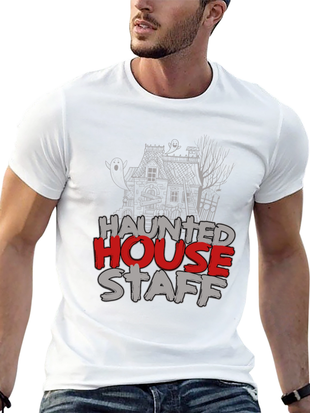 Haunted House Staff Halloween T-Shirt