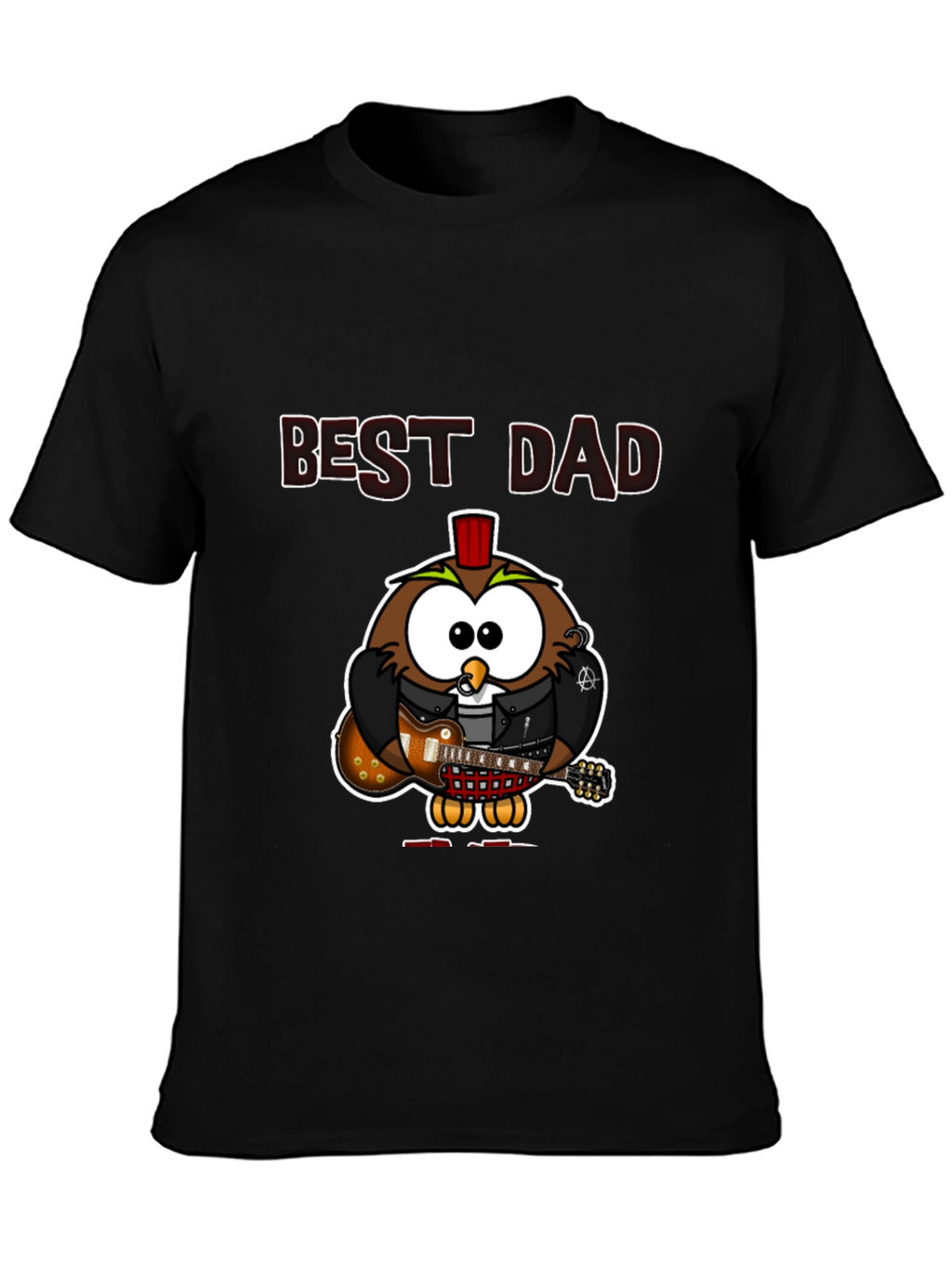 Best Dad Owl Guitar T-Shirt