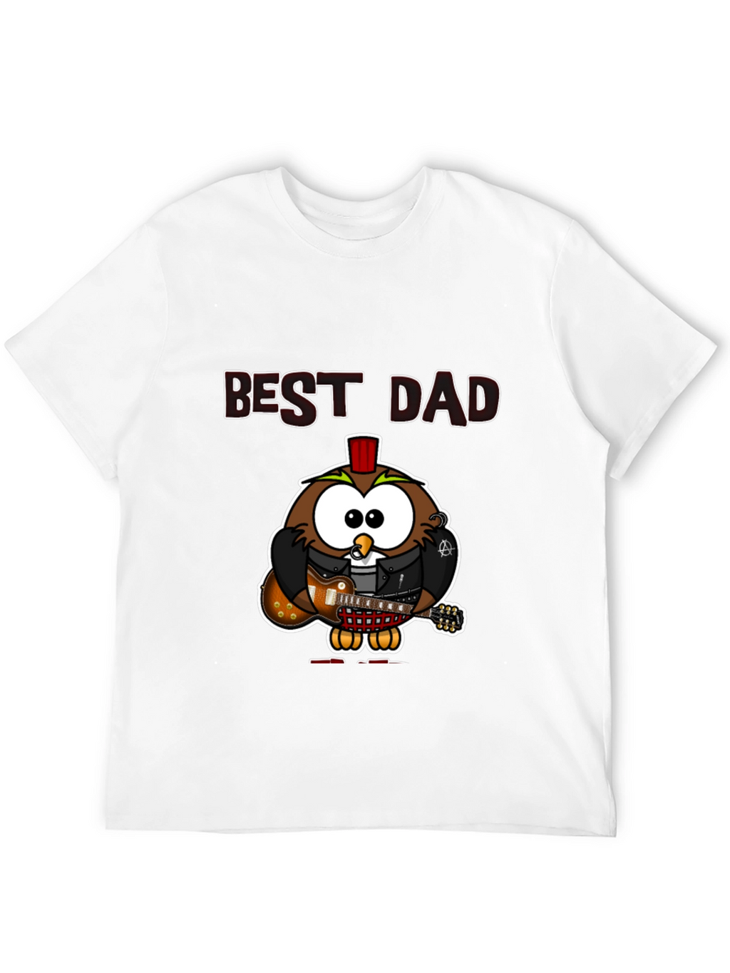Best Dad Owl Guitar T-Shirt