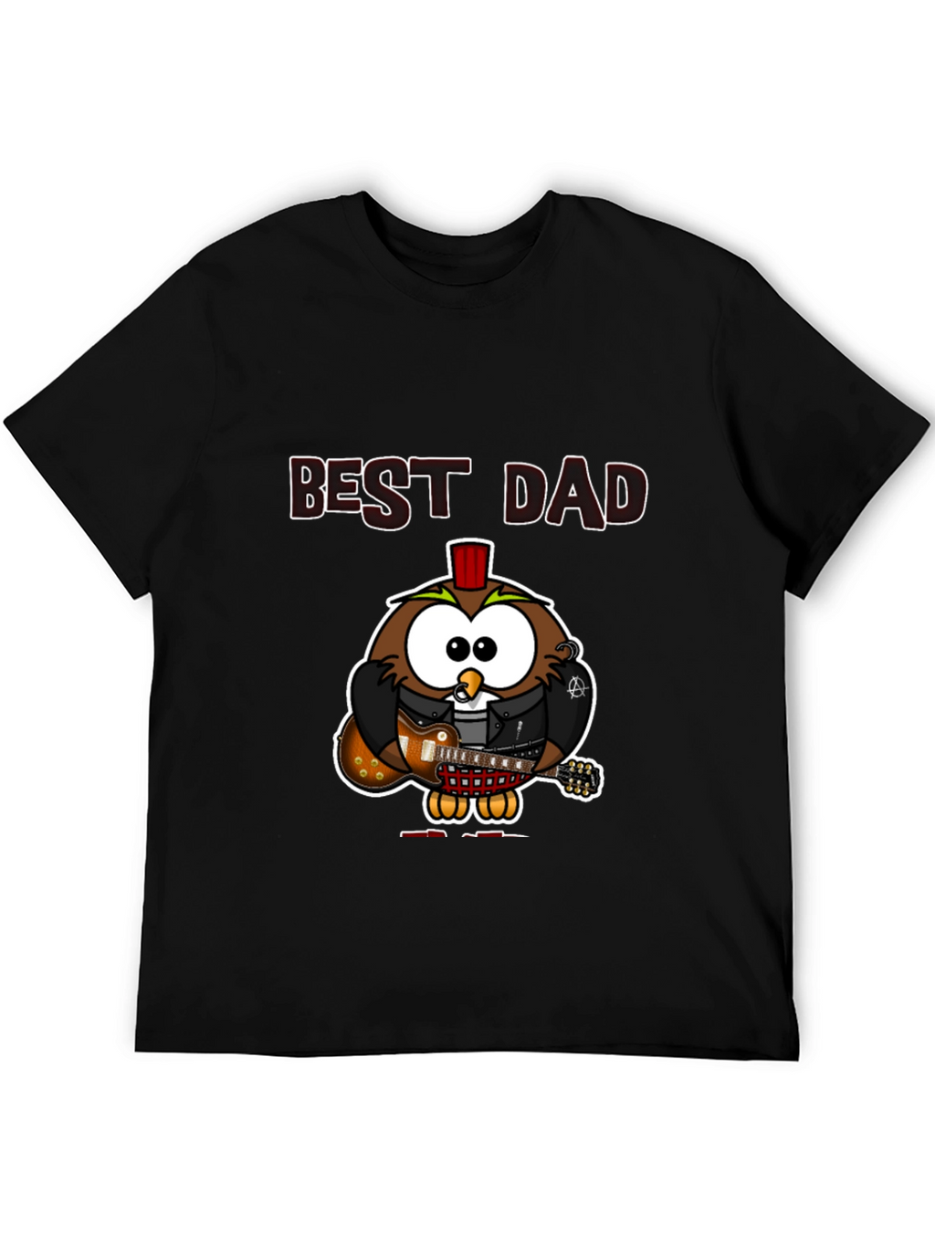 Best Dad Owl Guitar T-Shirt