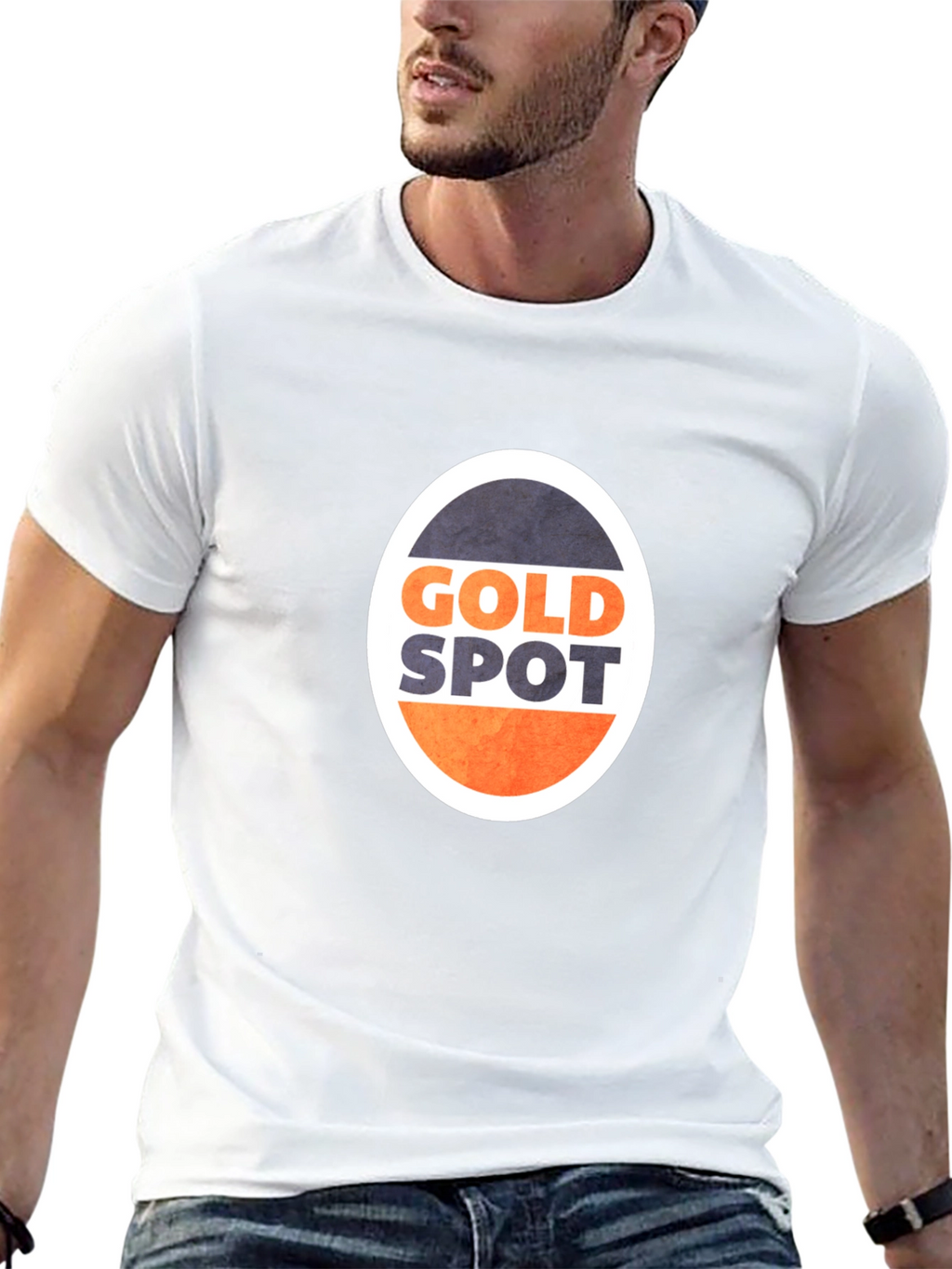 Retro Gold Spot T-Shirt - Soft Cotton Blend