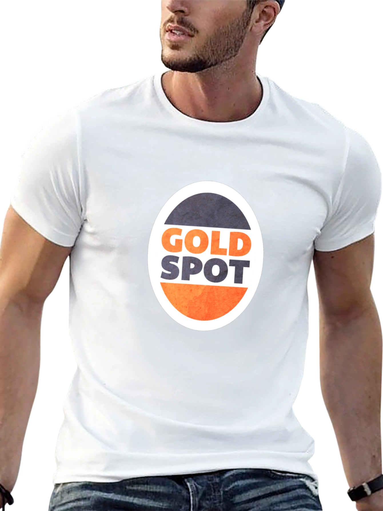 Retro Gold Spot T-Shirt - Soft Cotton Blend