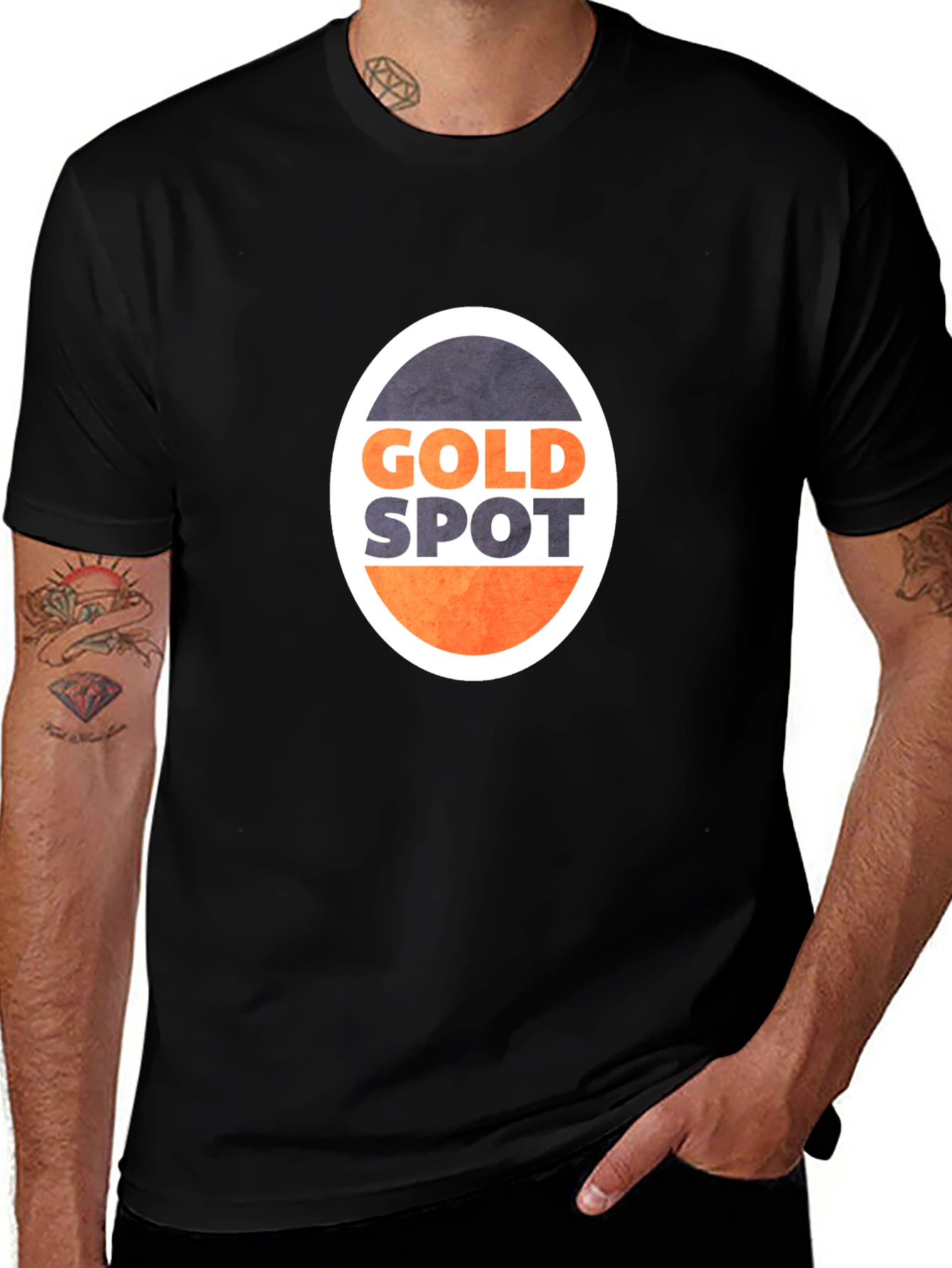 Retro Gold Spot T-Shirt - Soft Cotton Blend