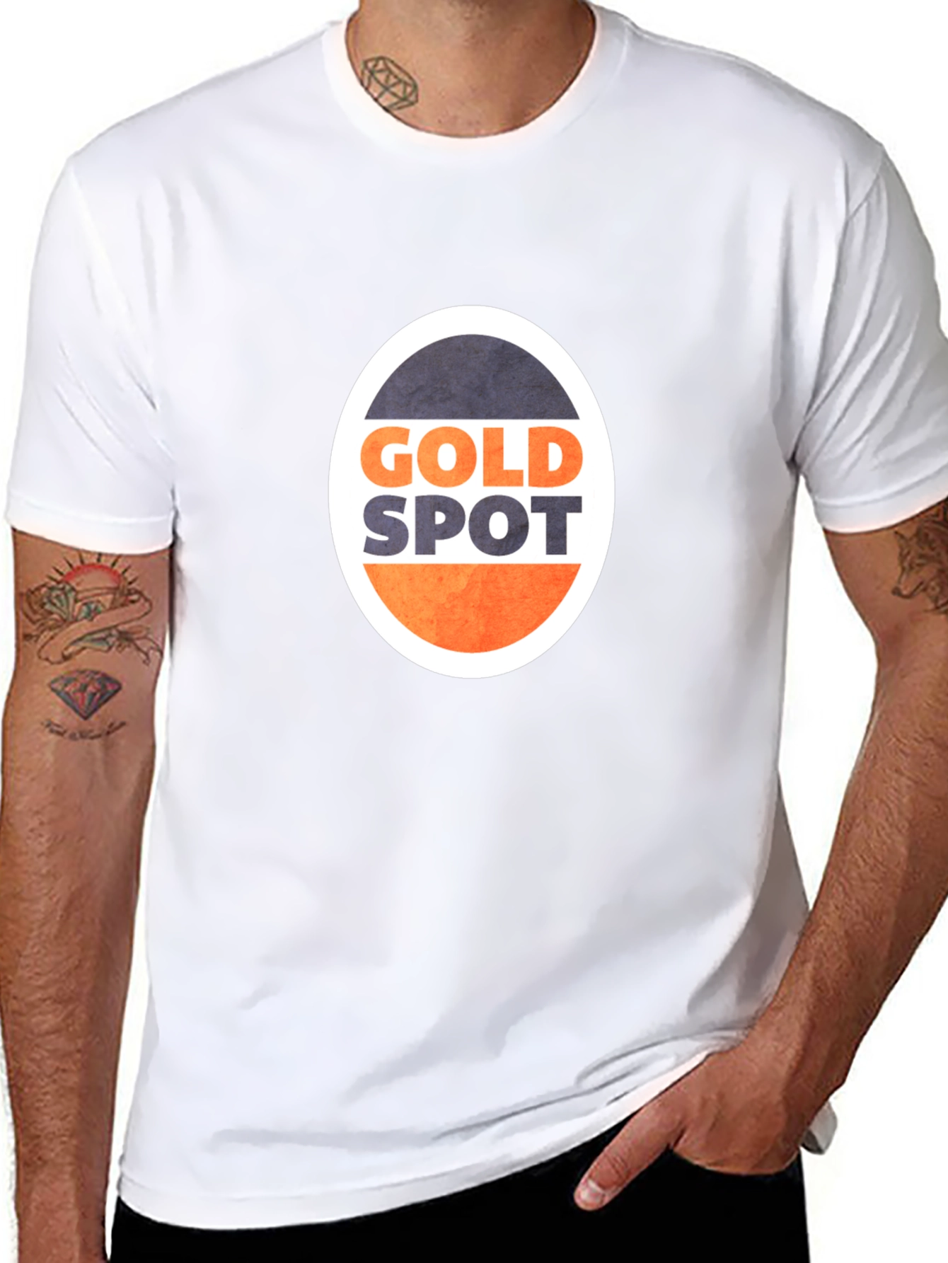 Retro Gold Spot T-Shirt - Soft Cotton Blend