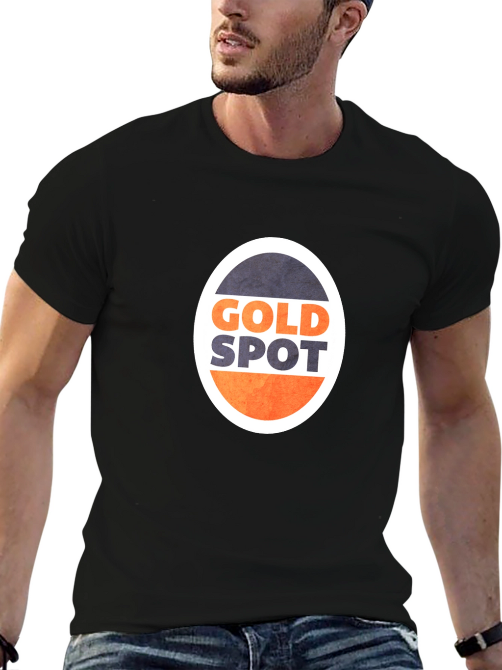 Retro Gold Spot T-Shirt - Soft Cotton Blend