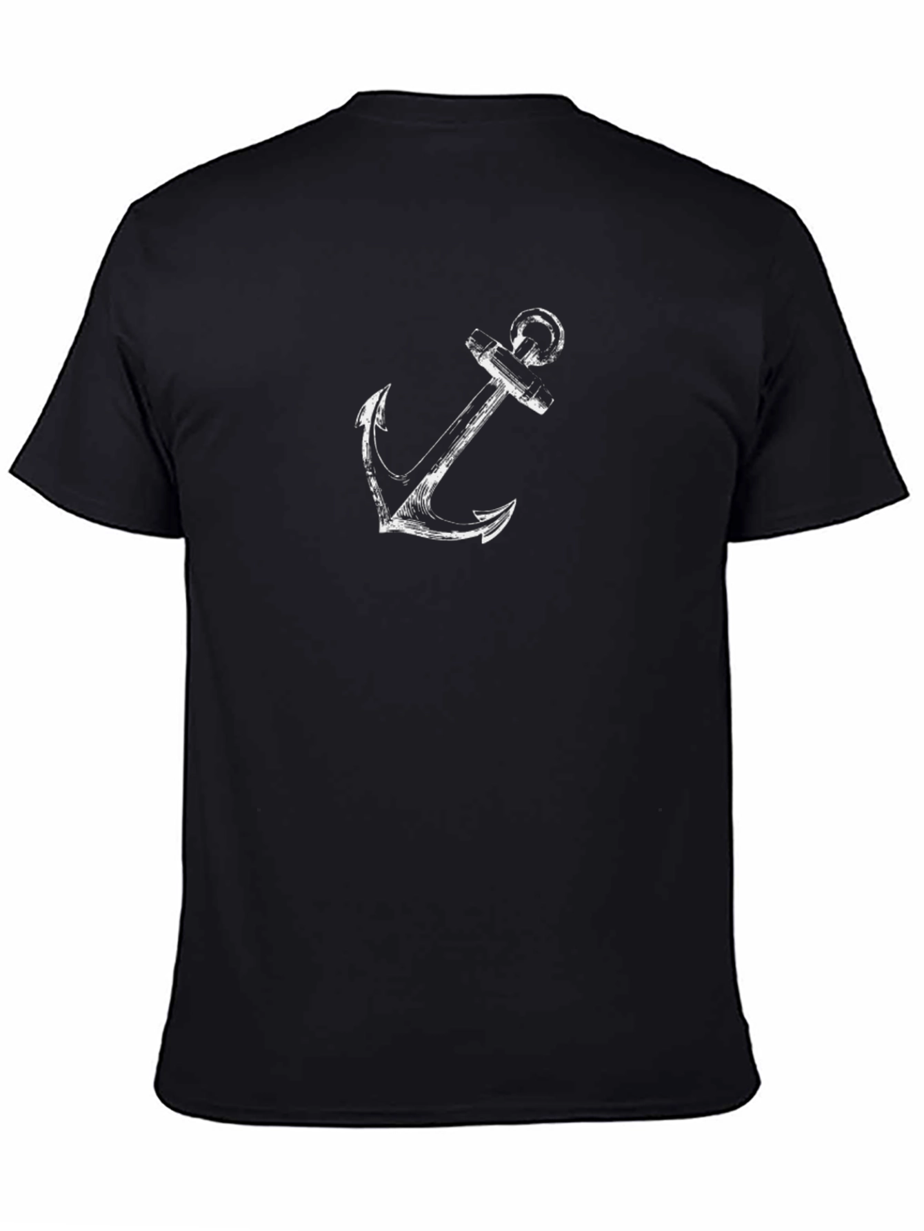 Anchor Graphic Print Black T-Shirt