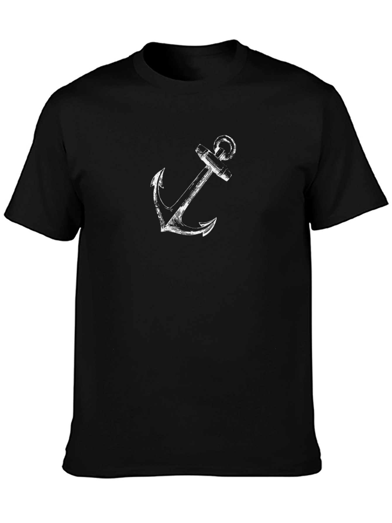 Anchor Graphic Print Black T-Shirt