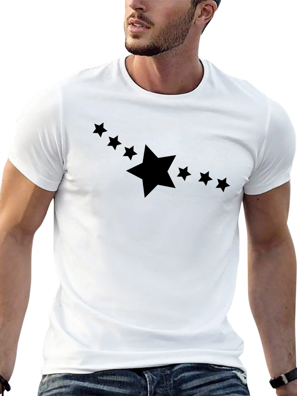 Black Starry Night Graphic Tee