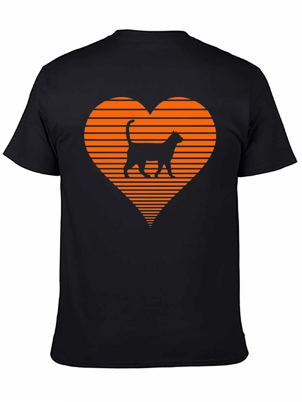 Retro Cat Lover T-Shirt - Heart Design