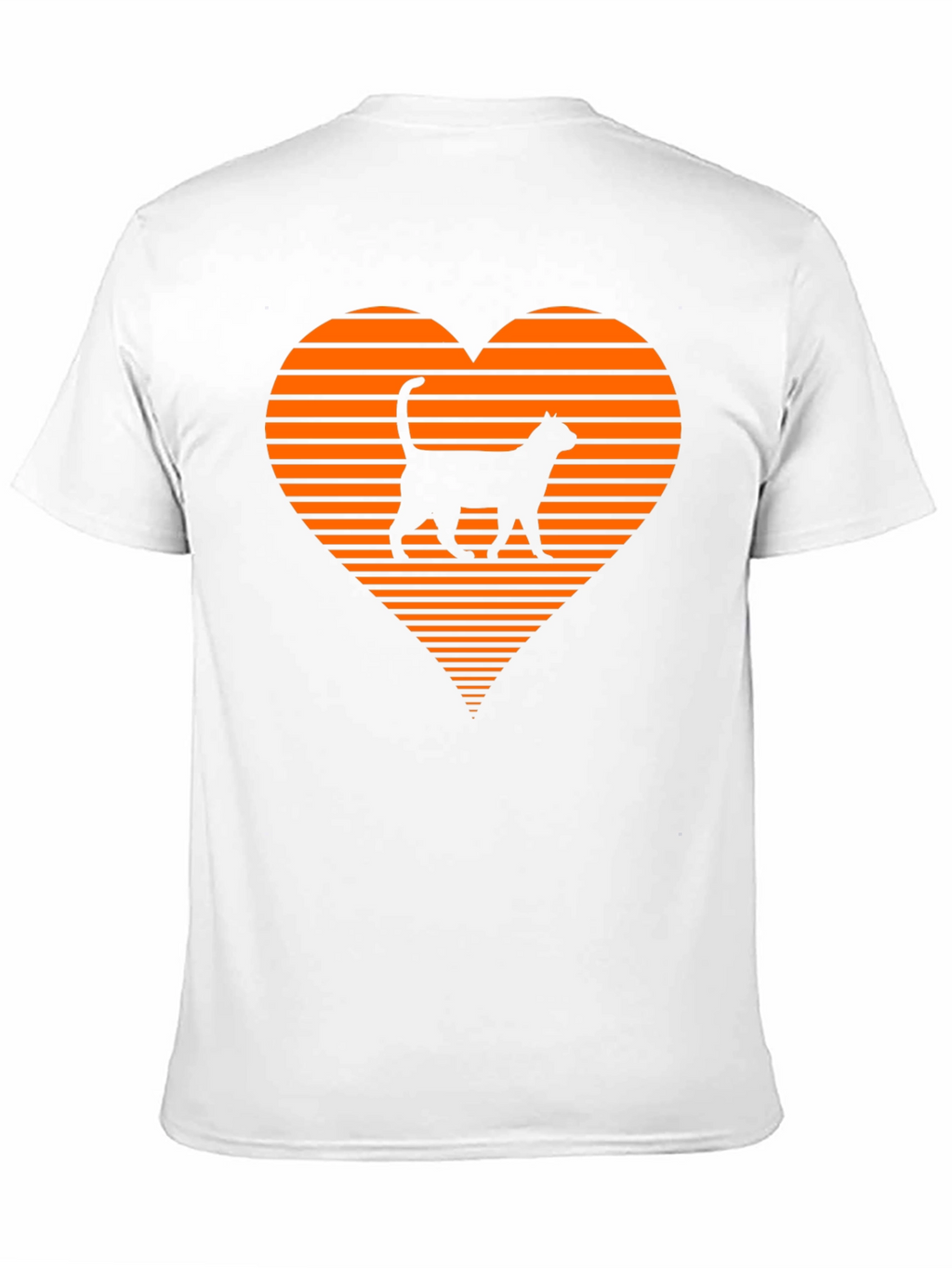 Retro Cat Lover T-Shirt - Heart Design