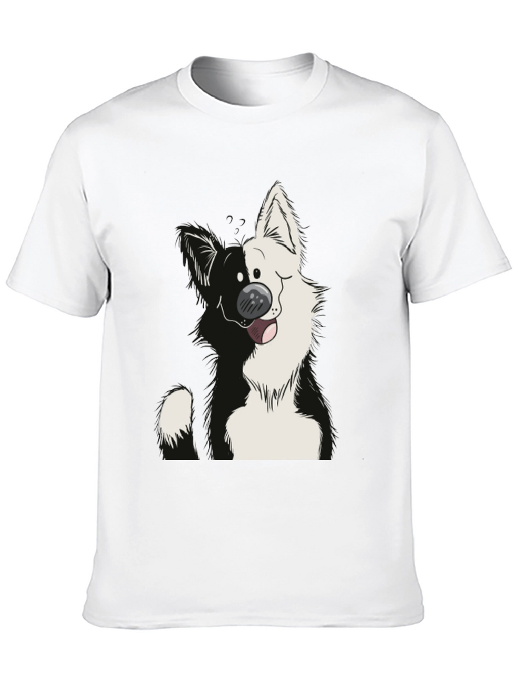 Cartoon Dog Graphic Black T-Shirt