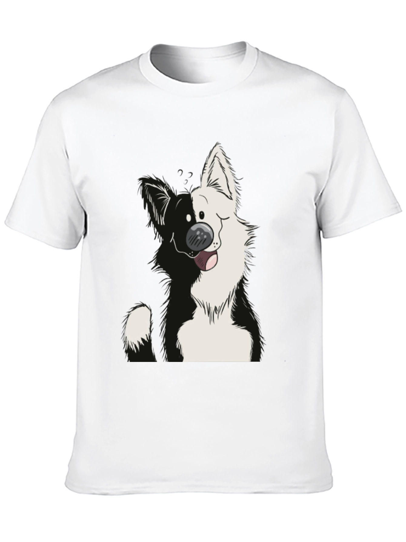 Cartoon Dog Graphic Black T-Shirt