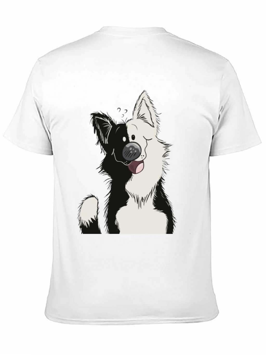 Cartoon Dog Graphic Black T-Shirt