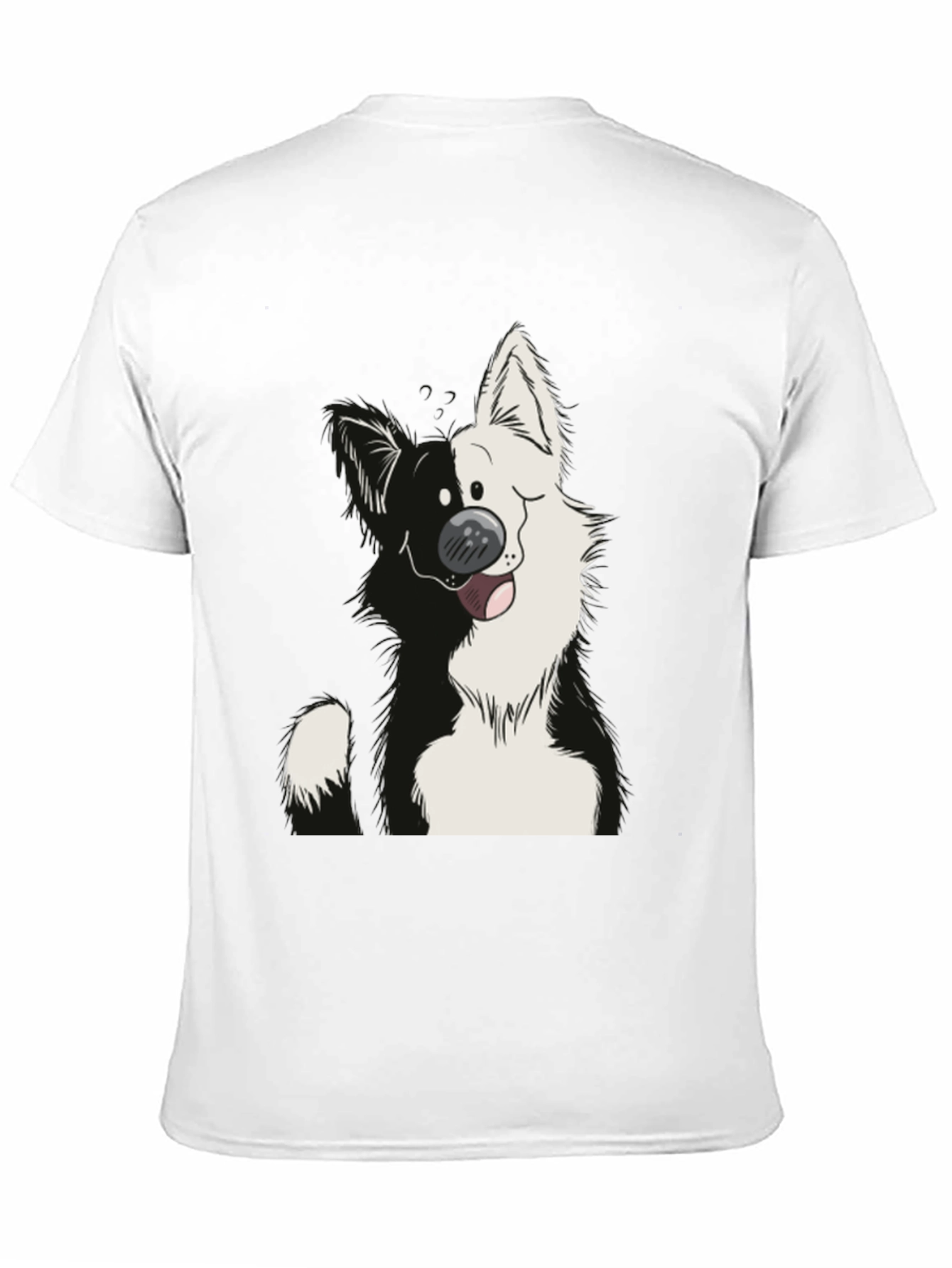 Cartoon Dog Graphic Black T-Shirt