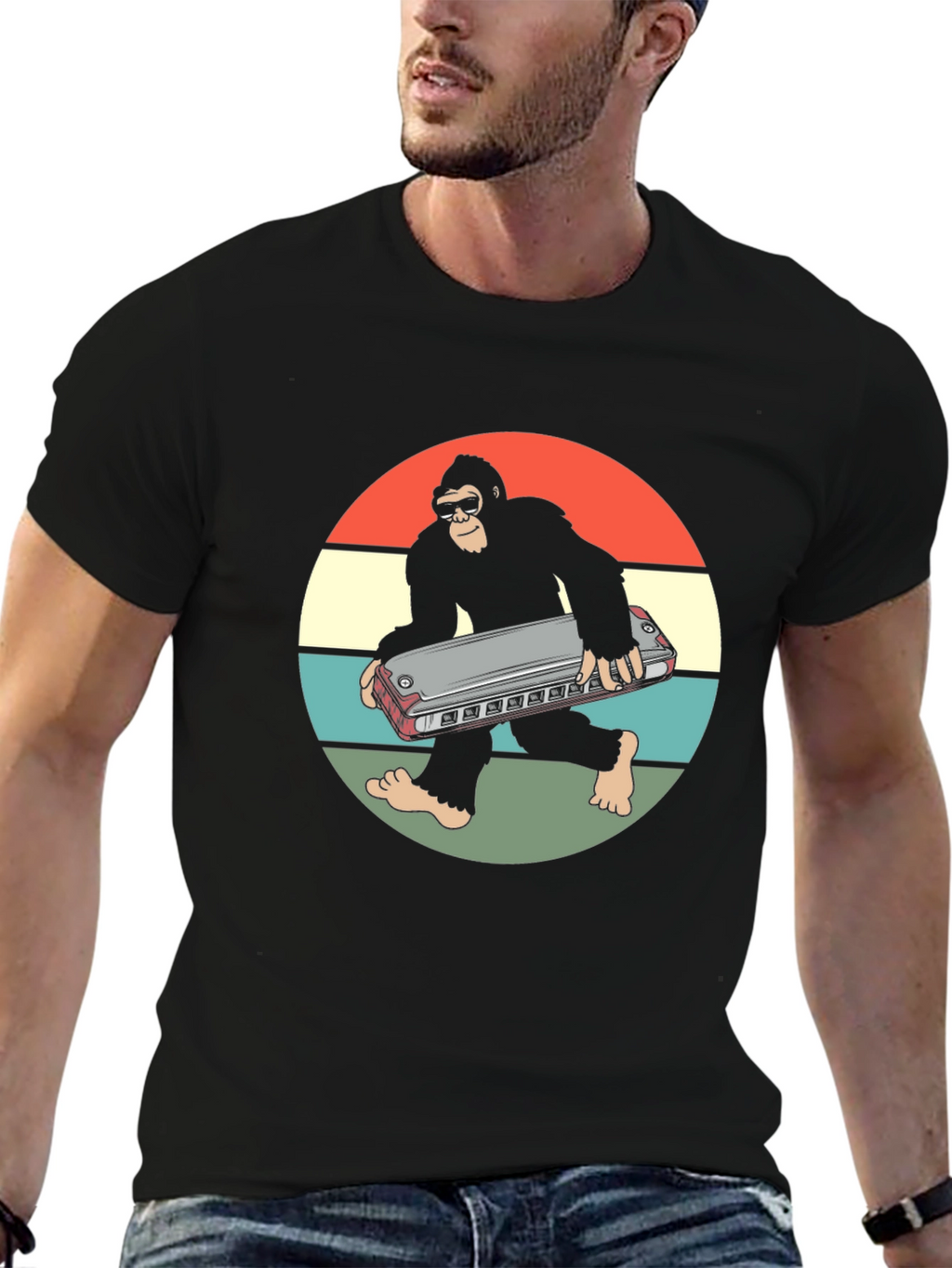 Sasquatch Harmonica T-Shirt