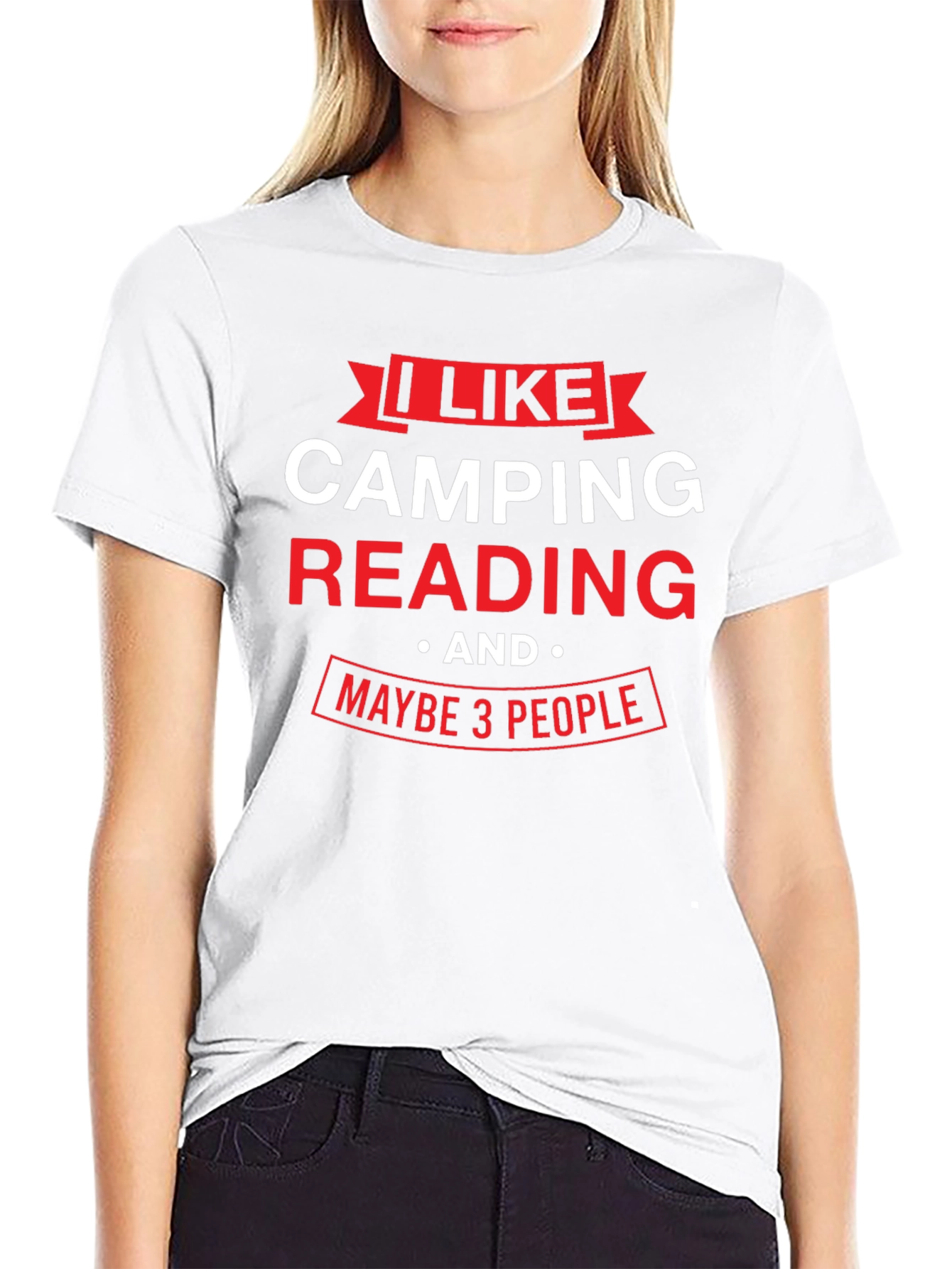Camping Reading and Maybe 3 People - T-Shirt