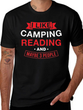Camping Reading and Maybe 3 People - T-Shirt