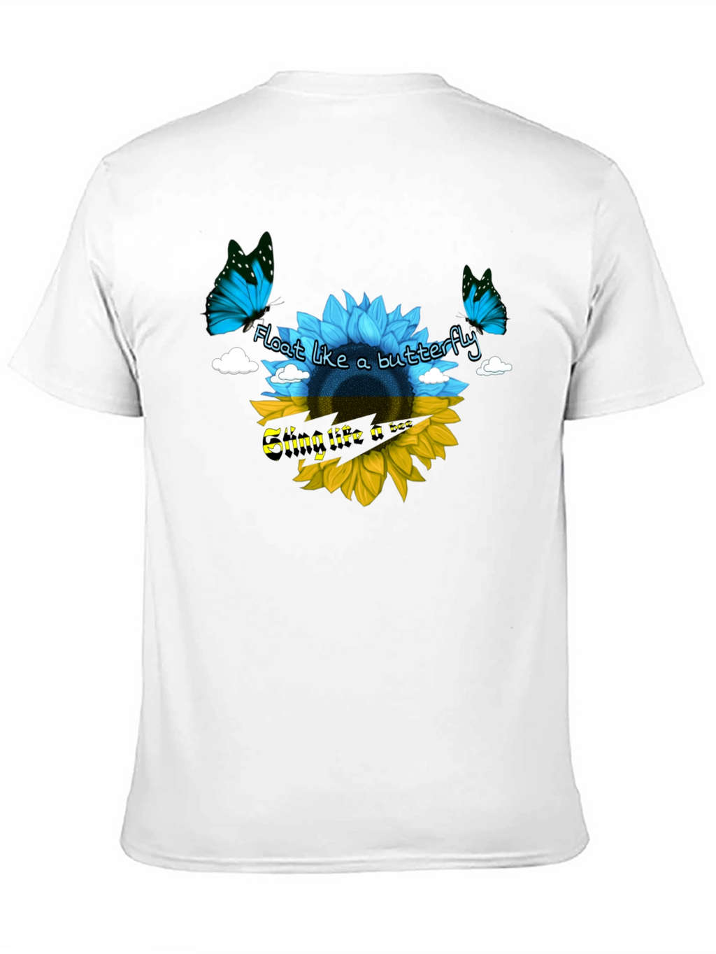Ukraine Flag Sunflower Butterfly T-Shirt