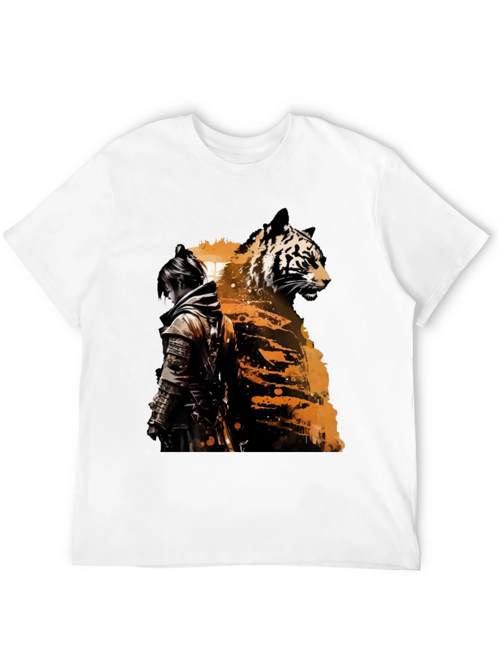 Tiger Samurai Graphic Tee - Black