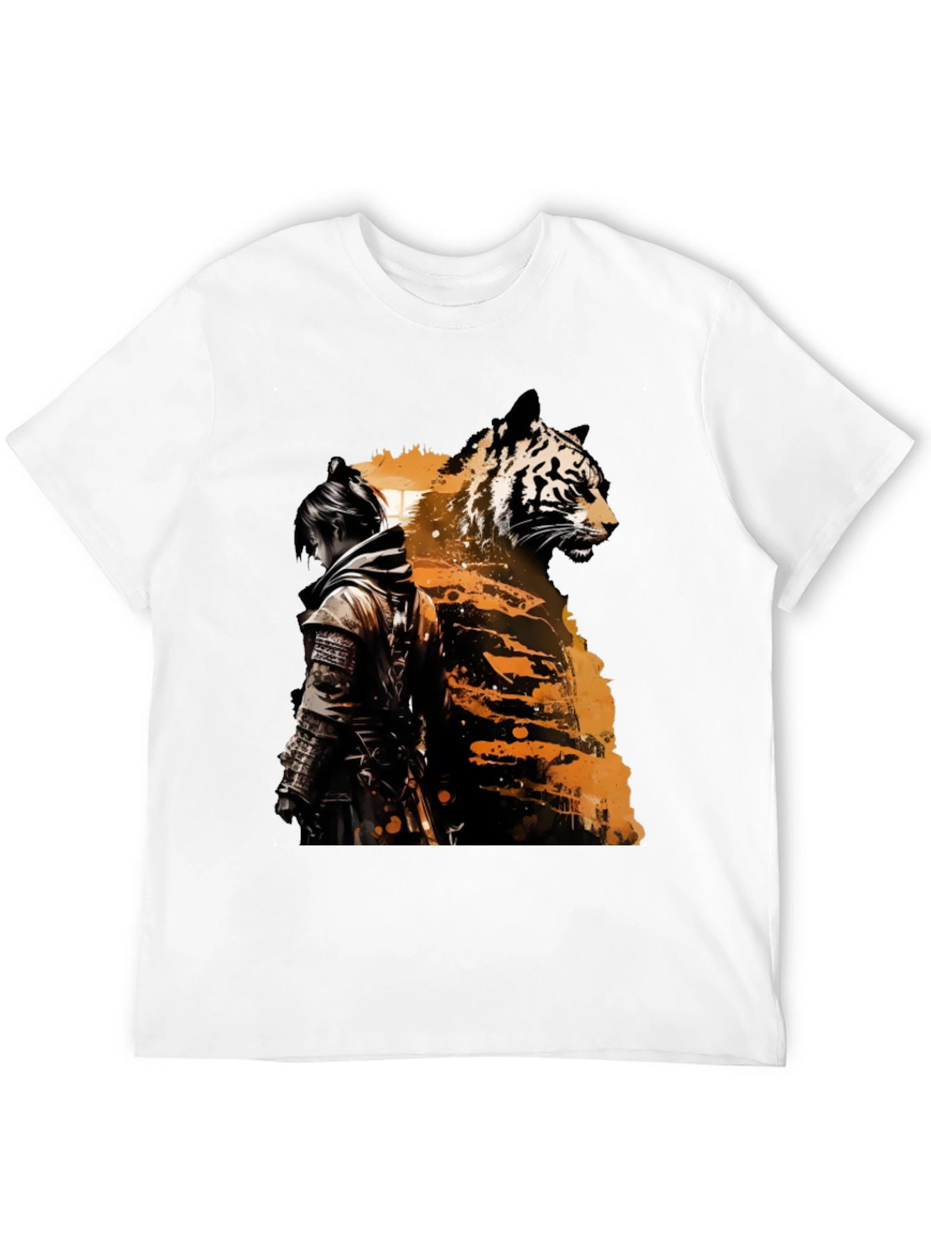 Tiger Samurai Graphic Tee - Black