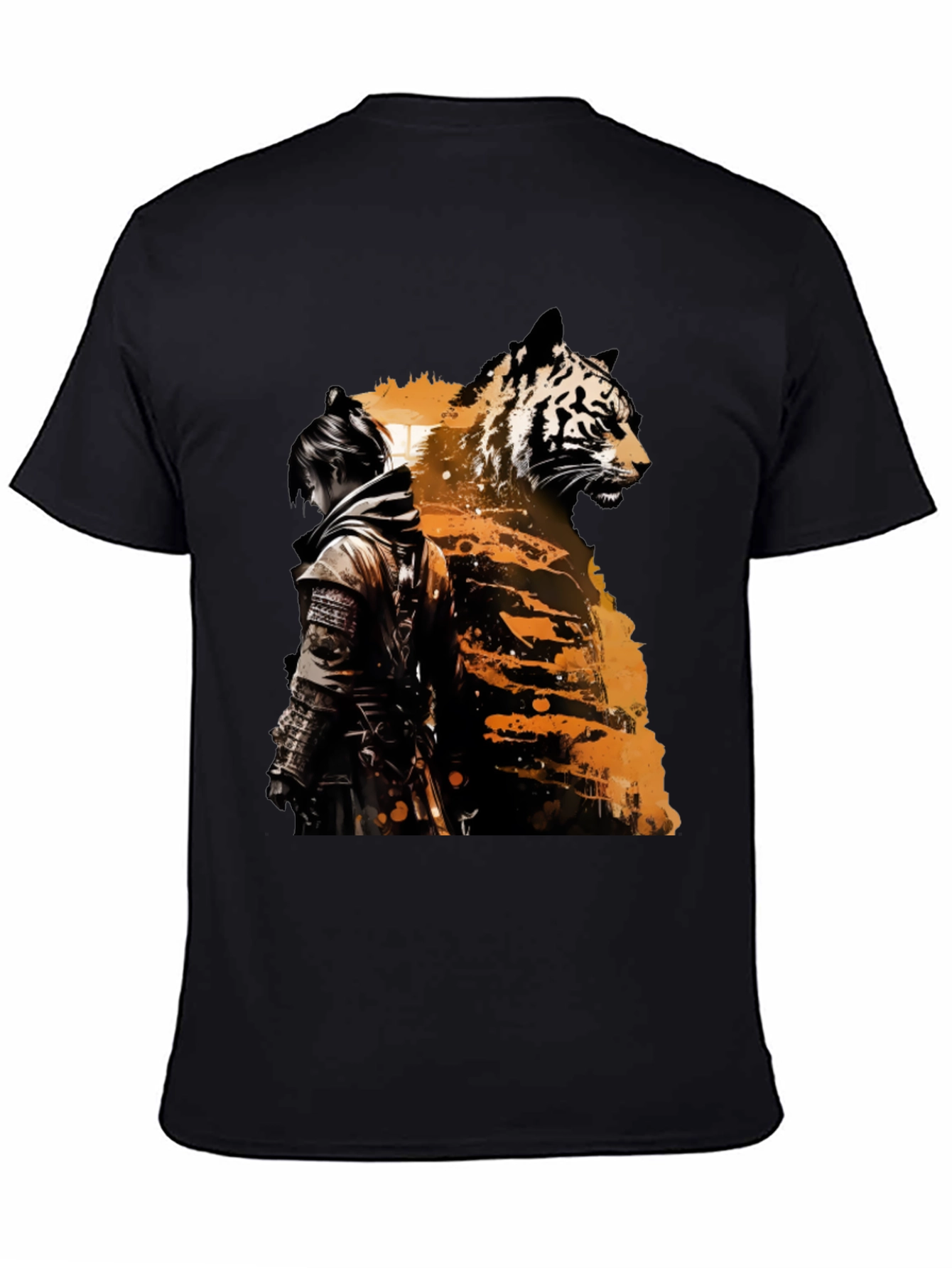 Tiger Samurai Graphic Tee - Black
