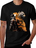 Tiger Samurai Graphic Tee - Black