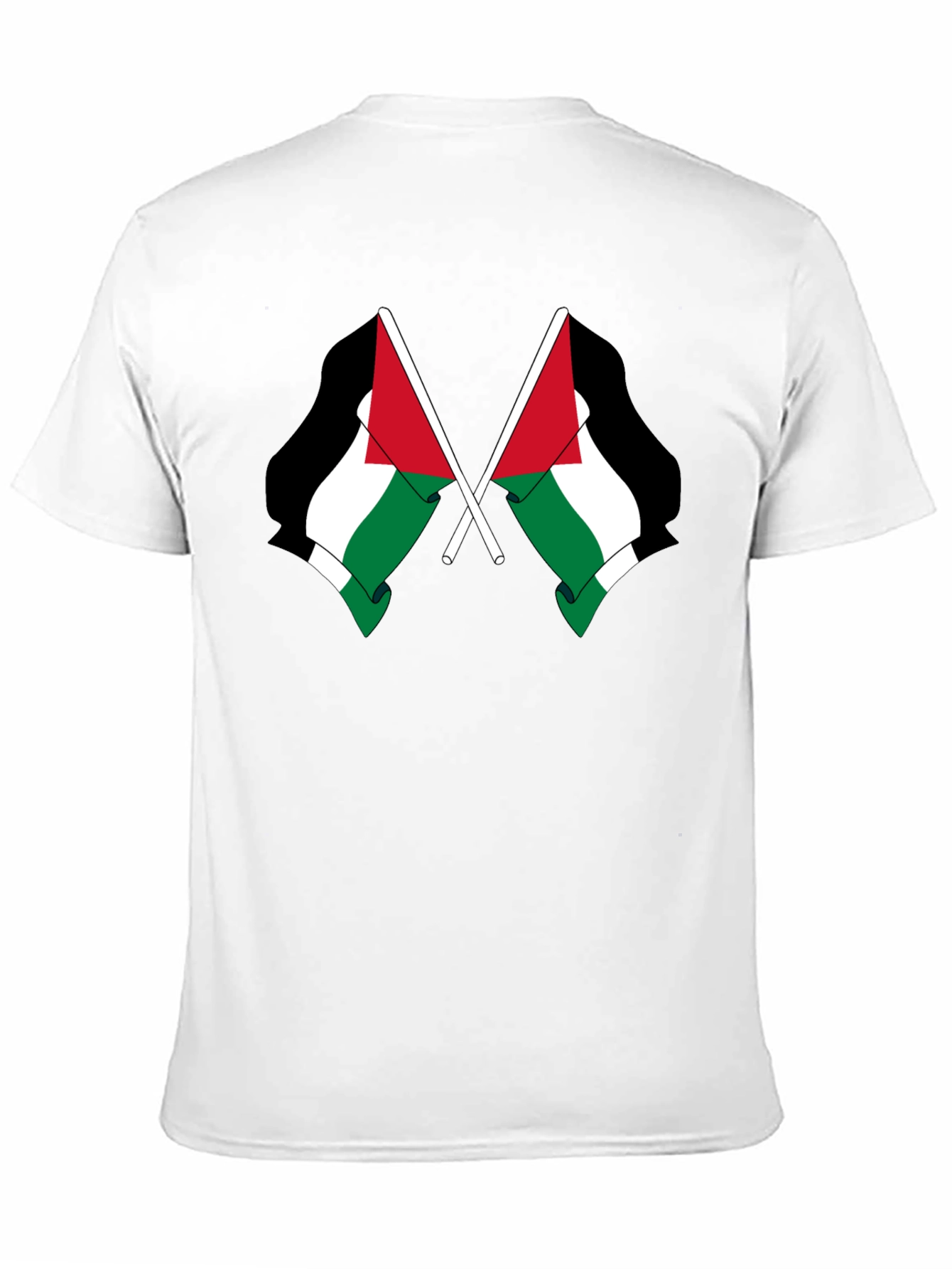Palestine Flag T-Shirt - Mens Black Tee