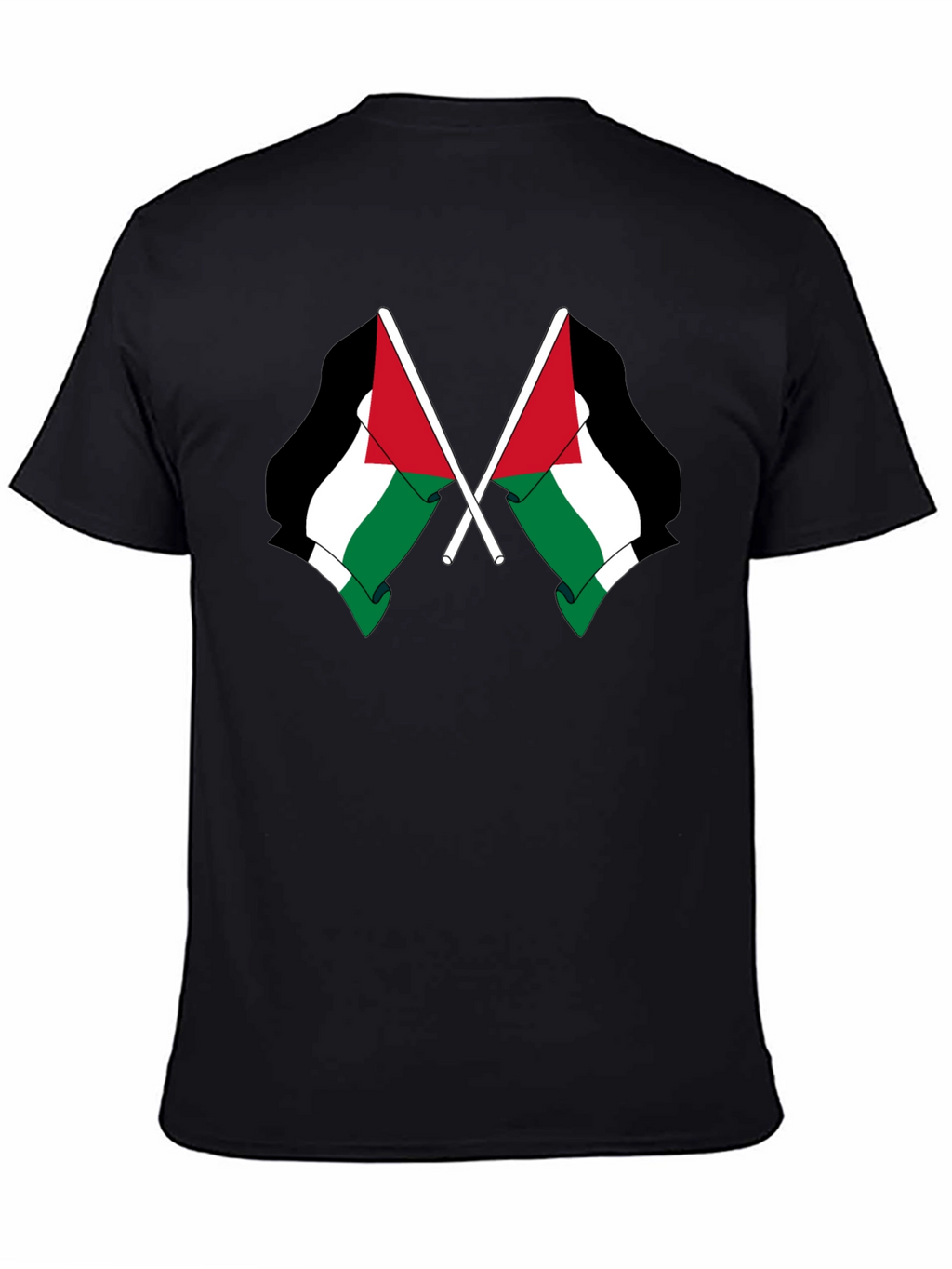 Palestine Flag T-Shirt - Mens Black Tee