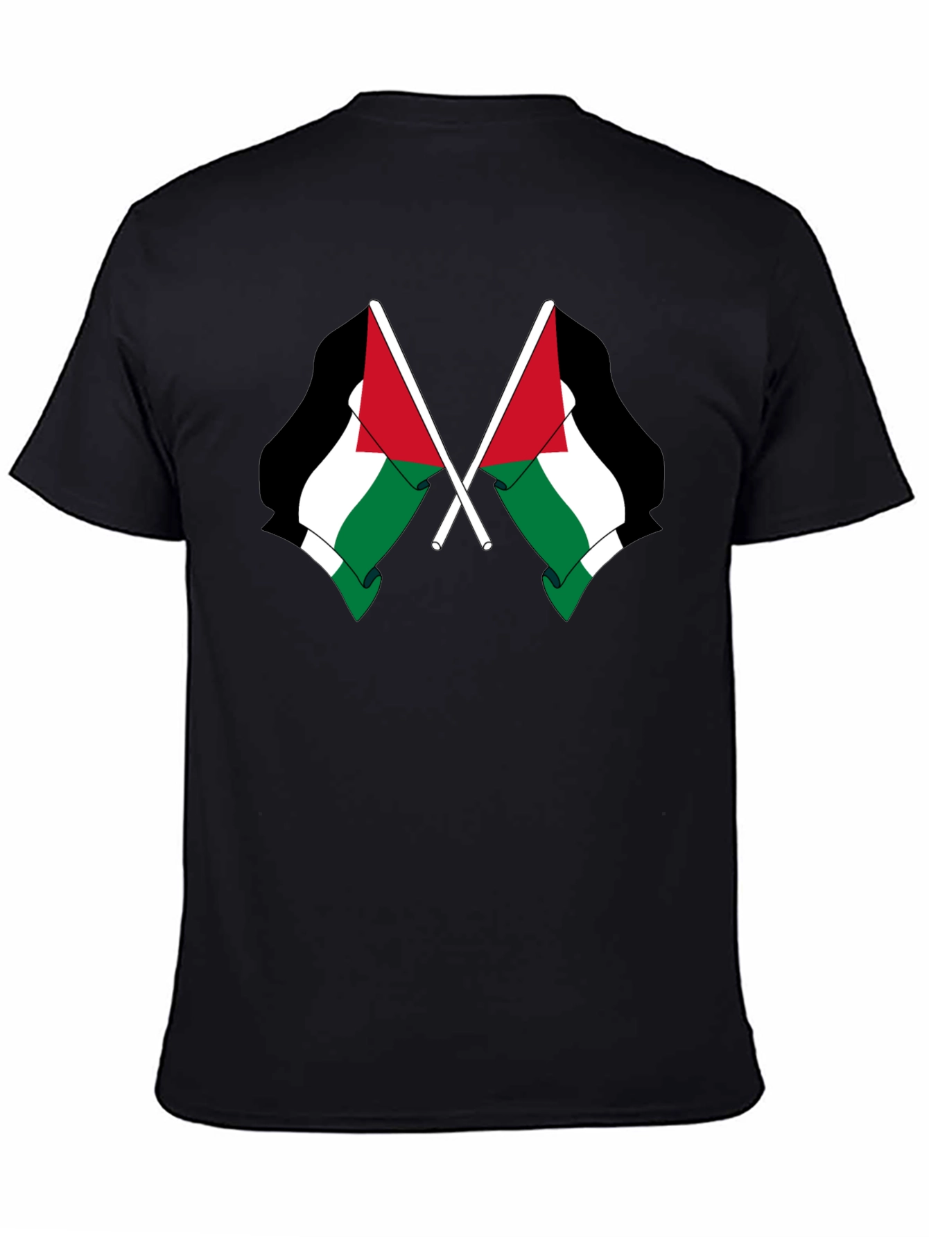 Palestine Flag T-Shirt - Mens Black Tee