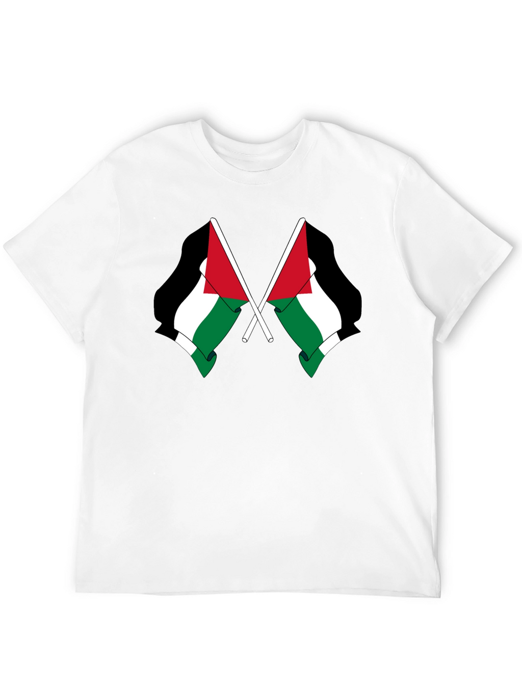 Palestine Flag T-Shirt - Mens Black Tee
