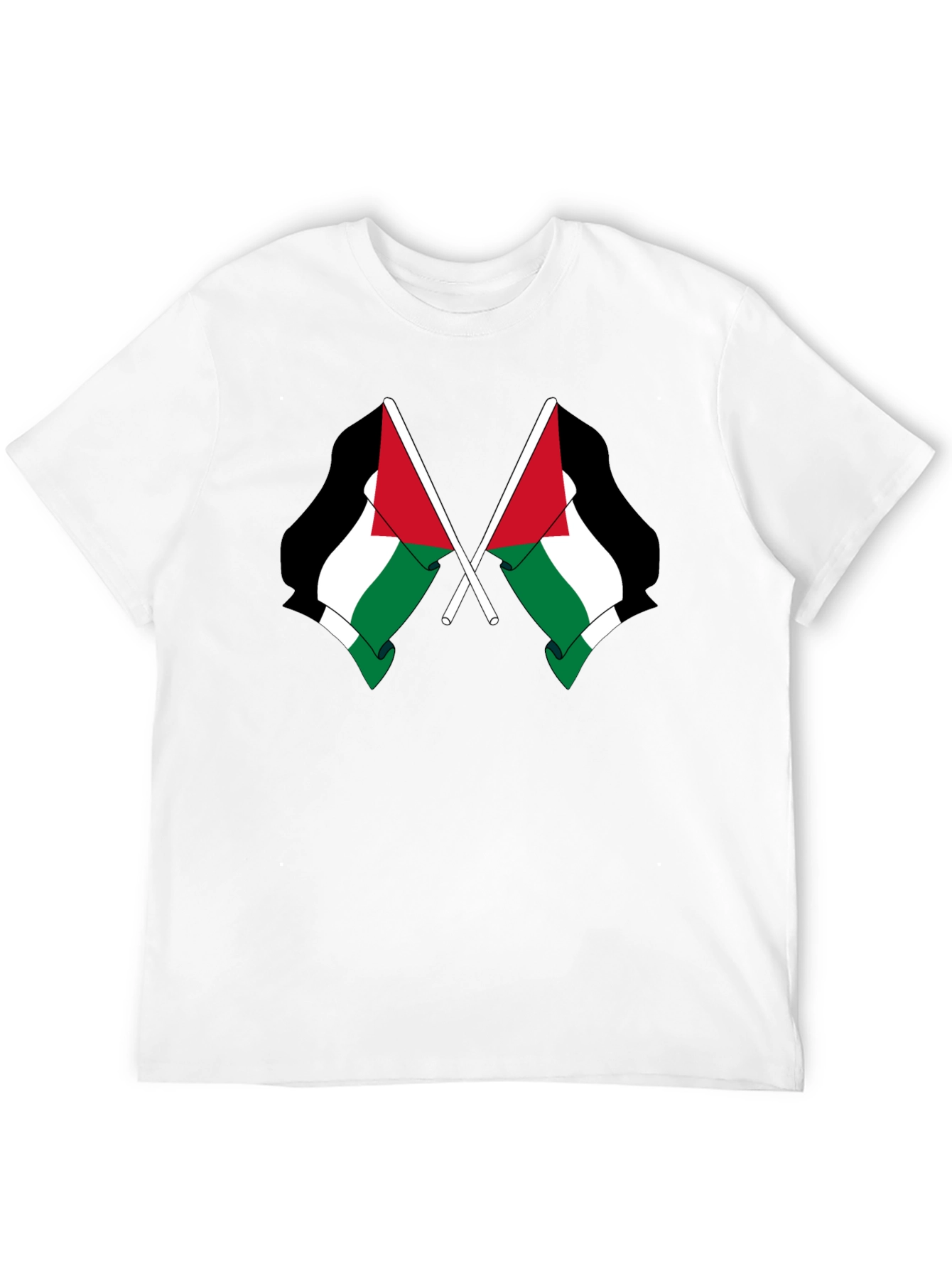 Palestine Flag T-Shirt - Mens Black Tee